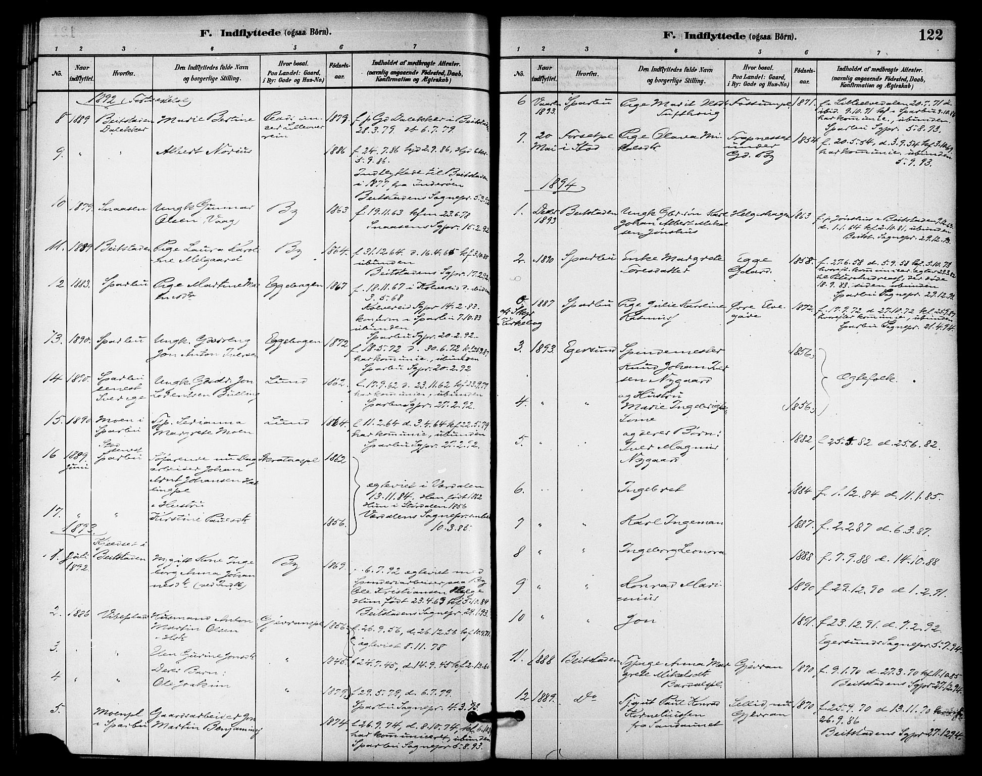 Ministerialprotokoller, klokkerbøker og fødselsregistre - Nord-Trøndelag, SAT/A-1458/740/L0378: Ministerialbok nr. 740A01, 1881-1895, s. 122