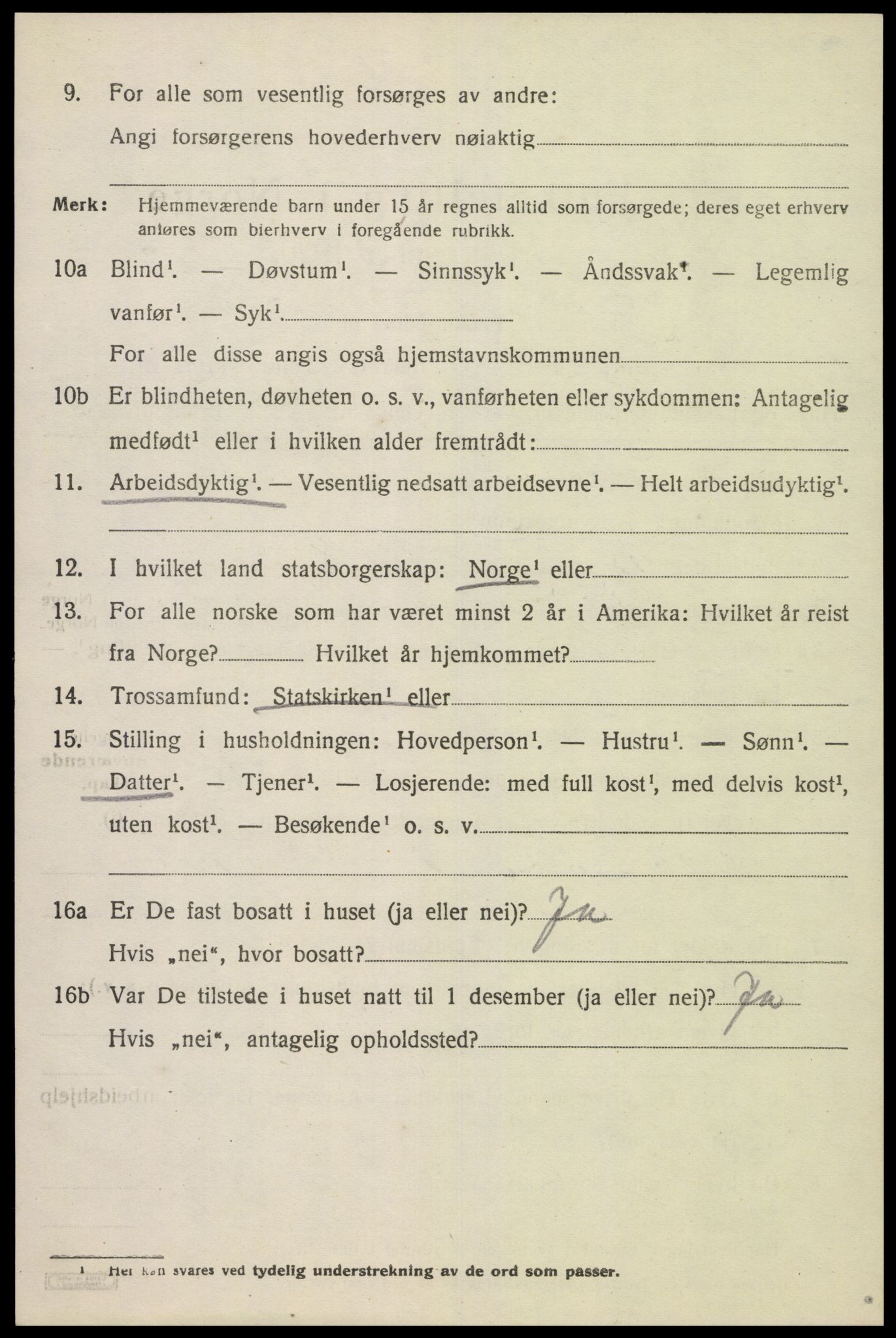 SAK, Folketelling 1920 for 1038 Feda herred, 1920, s. 1846