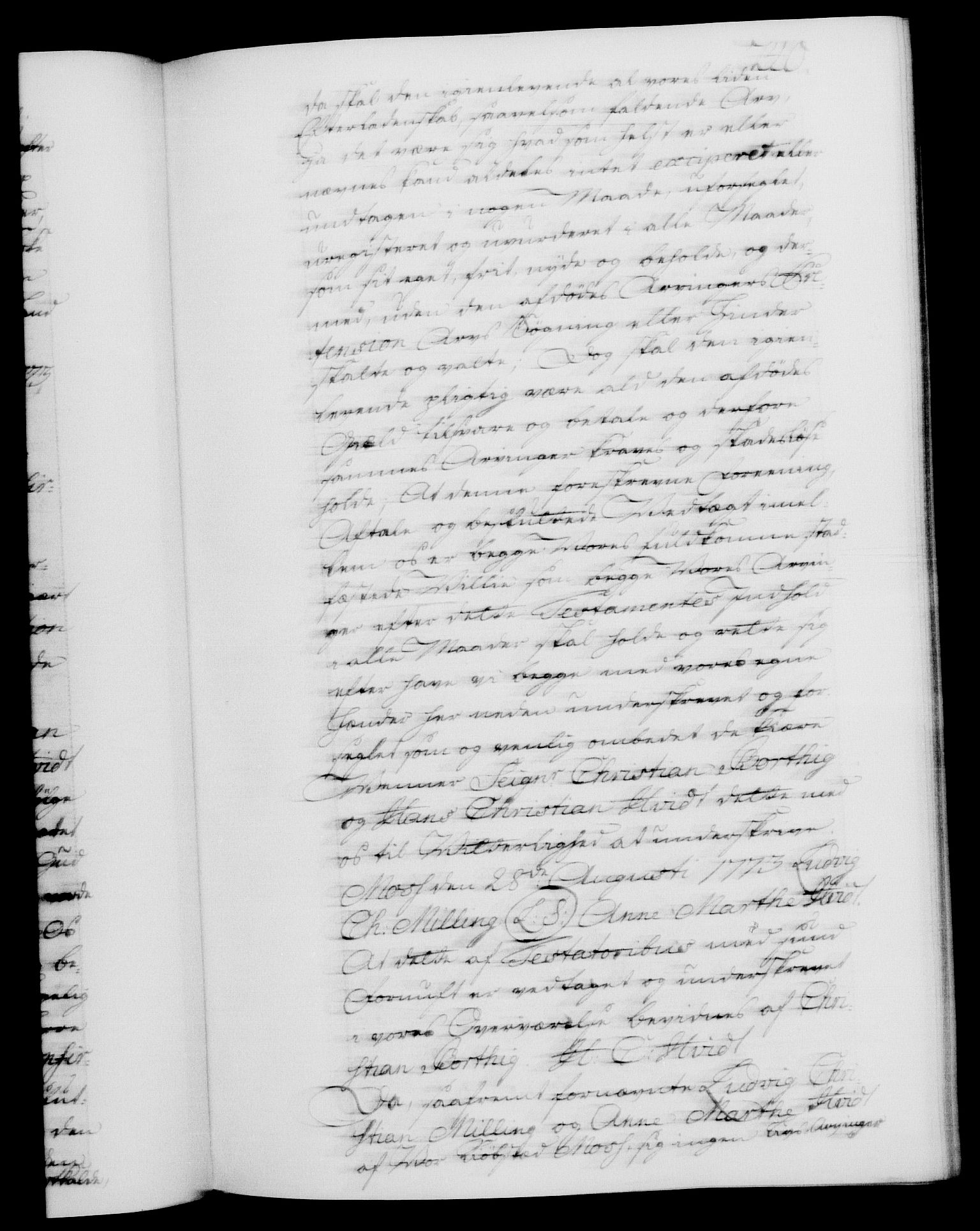 Danske Kanselli 1572-1799, RA/EA-3023/F/Fc/Fca/Fcaa/L0046: Norske registre, 1773-1775, s. 240a