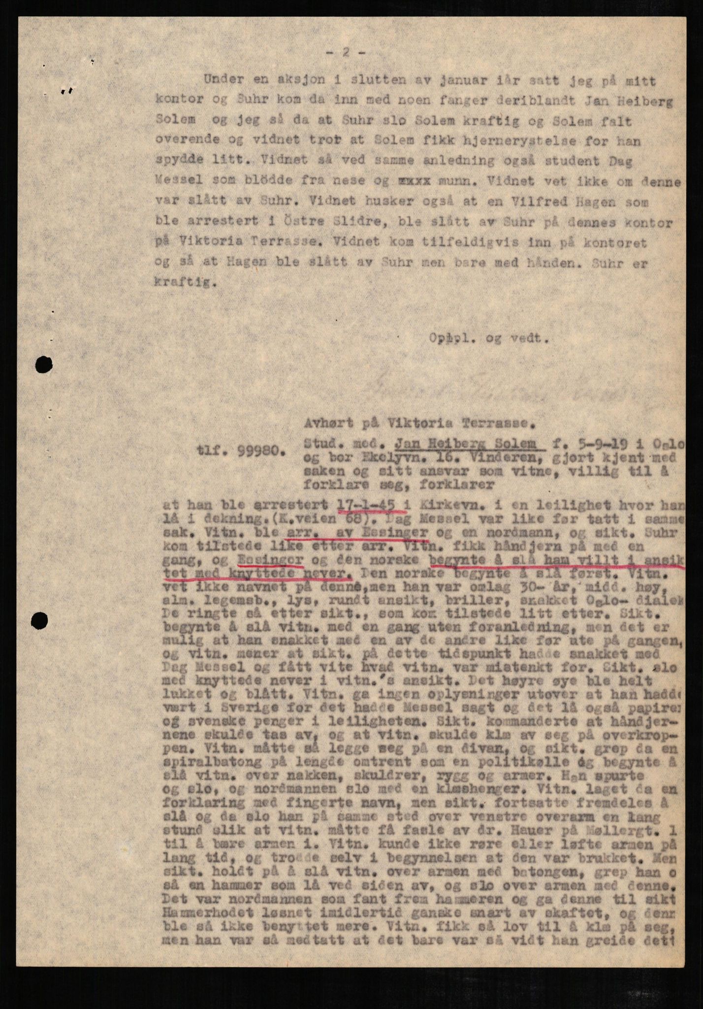 Forsvaret, Forsvarets overkommando II, AV/RA-RAFA-3915/D/Db/L0007: CI Questionaires. Tyske okkupasjonsstyrker i Norge. Tyskere., 1945-1946, s. 289