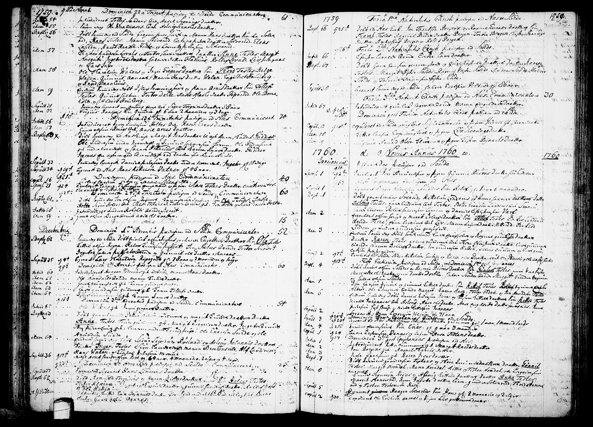 Sauherad kirkebøker, AV/SAKO-A-298/F/Fa/L0003: Ministerialbok nr. I 3, 1722-1766