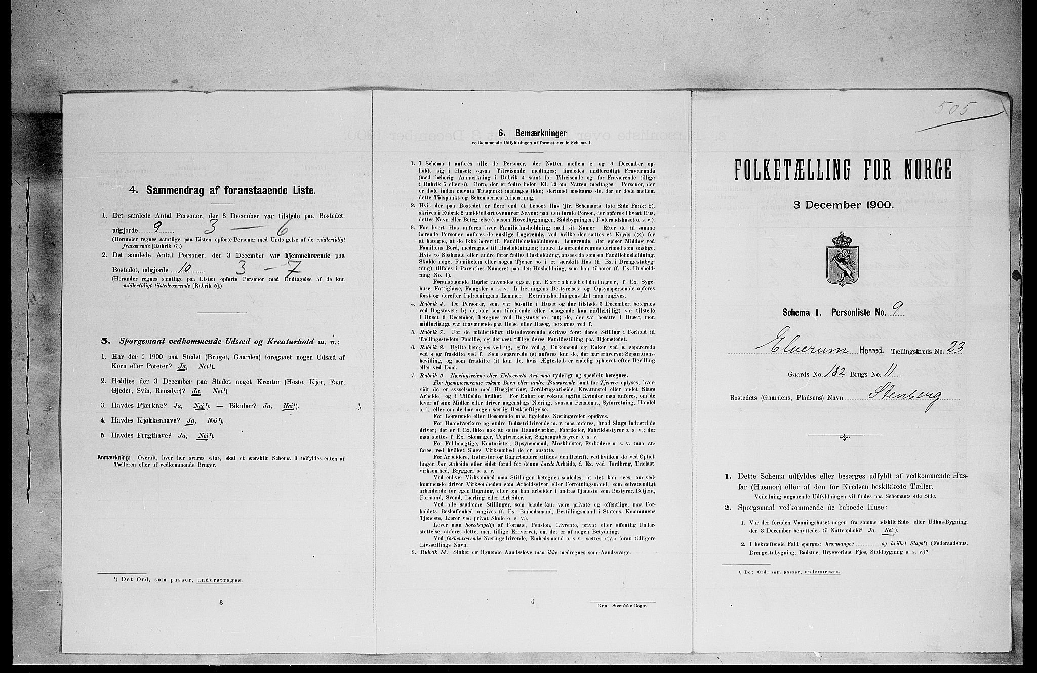 SAH, Folketelling 1900 for 0427 Elverum herred, 1900, s. 2921