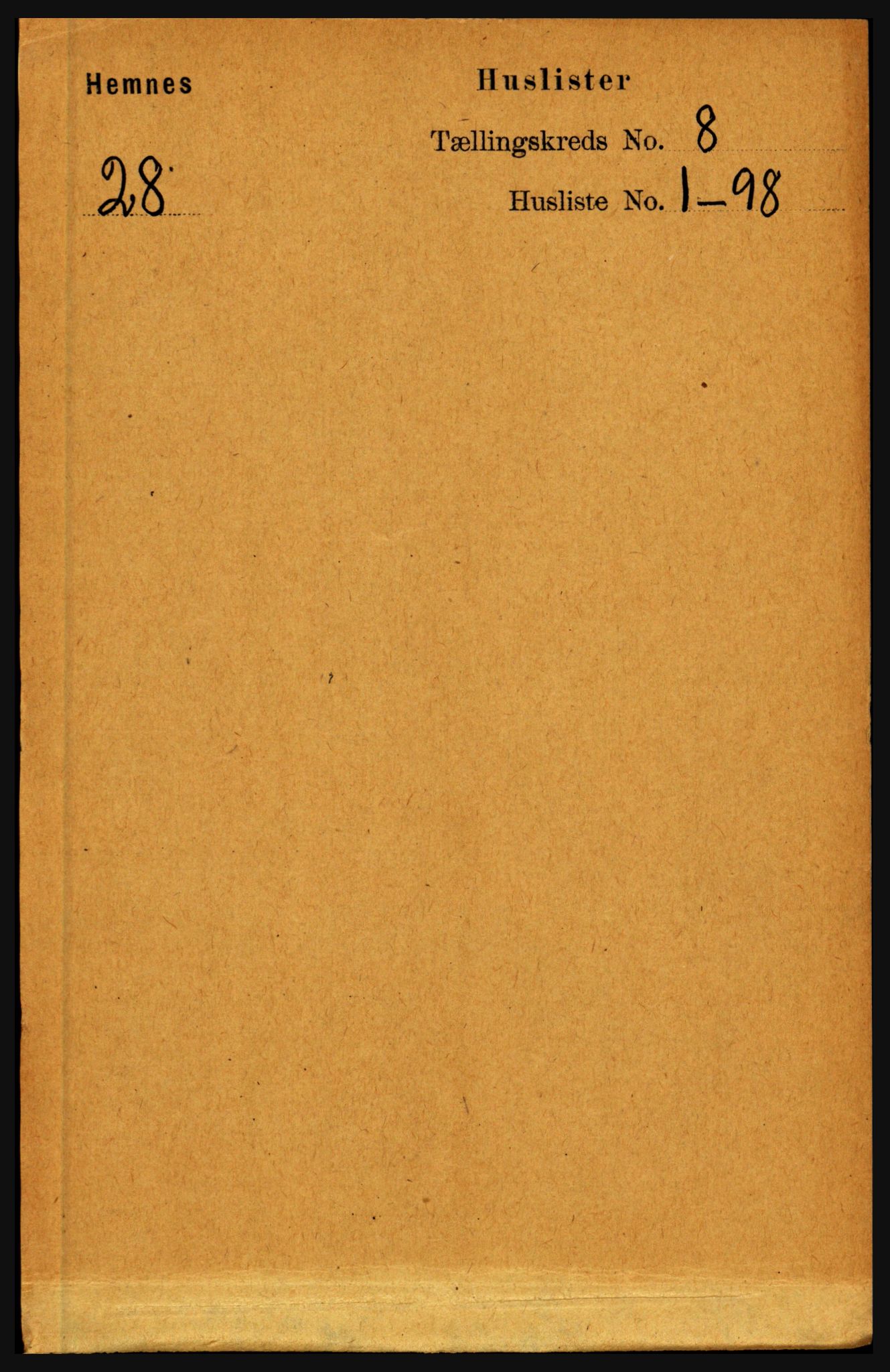 RA, Folketelling 1891 for 1832 Hemnes herred, 1891, s. 3534