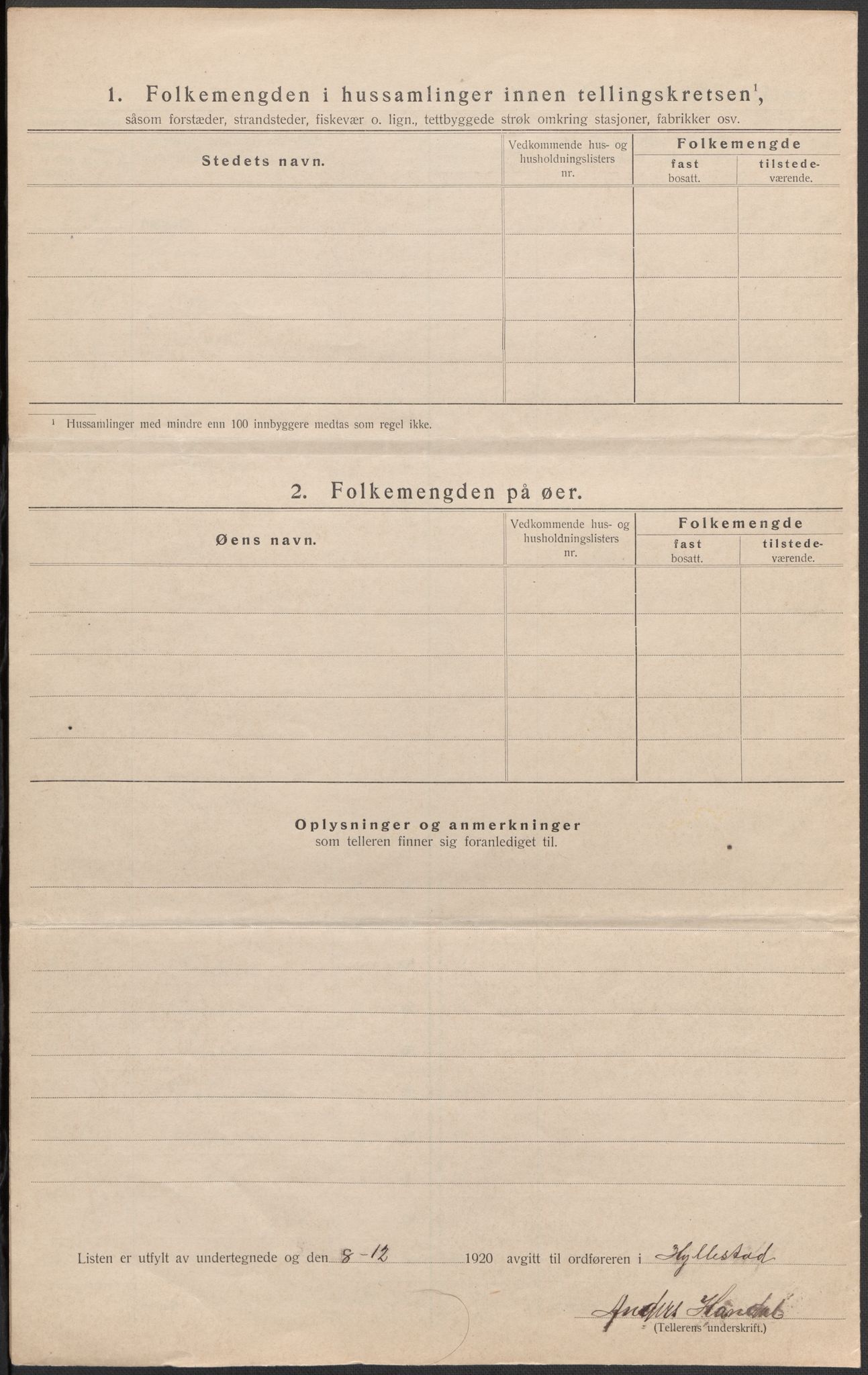 SAB, Folketelling 1920 for 1413 Hyllestad herred, 1920, s. 40