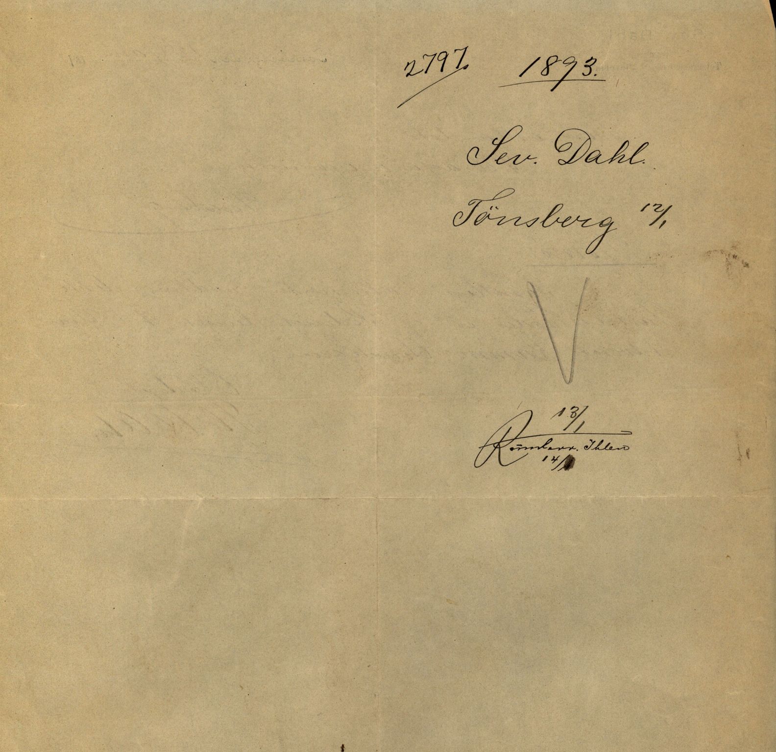 Pa 63 - Østlandske skibsassuranceforening, VEMU/A-1079/G/Ga/L0028/0005: Havaridokumenter / Tjømø, Magnolia, Caroline, Olaf, Stjernen, 1892, s. 39