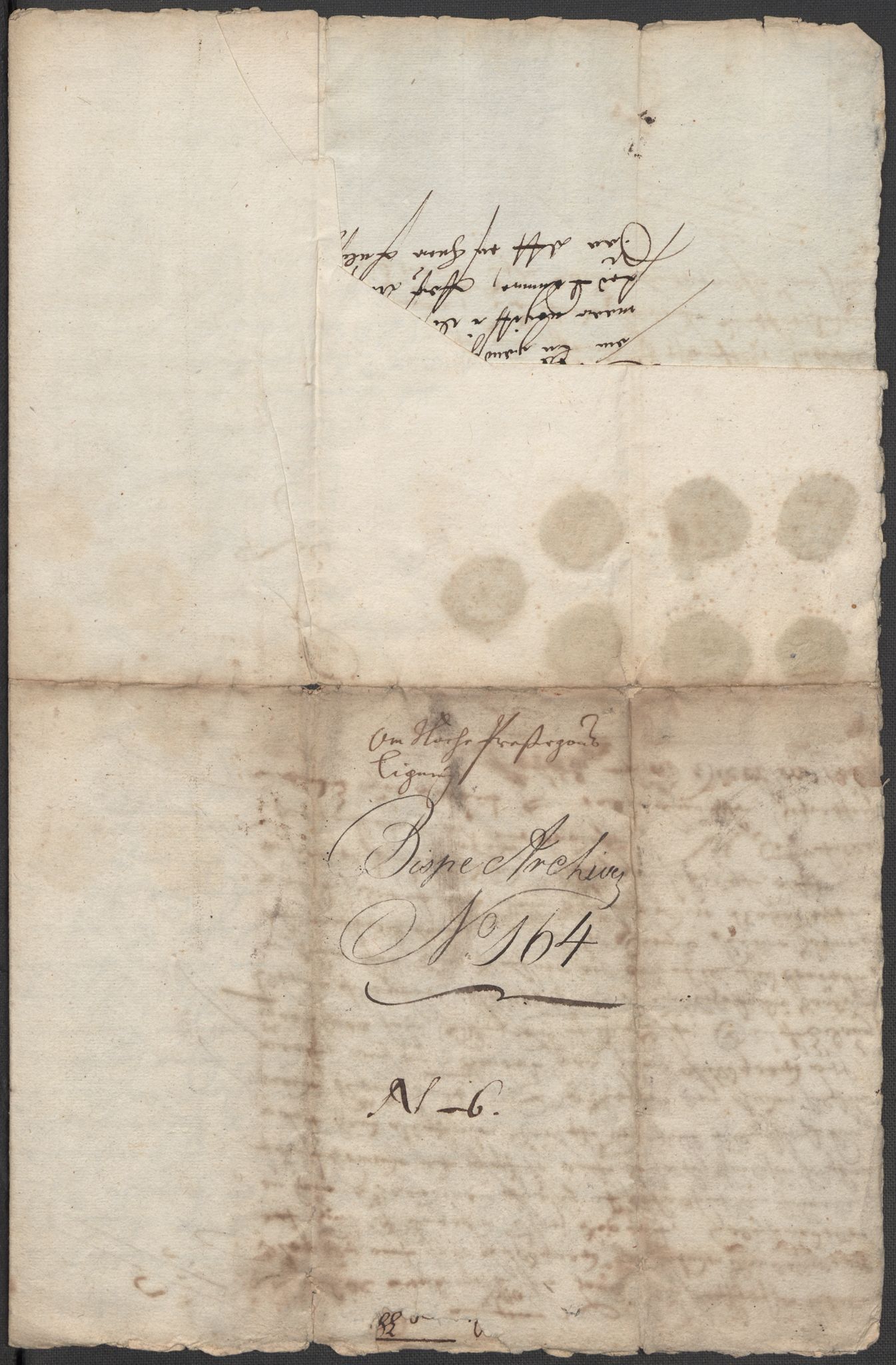 Riksarkivets diplomsamling, RA/EA-5965/F15/L0021: Prestearkiv - Vestfold, 1573-1858, s. 254