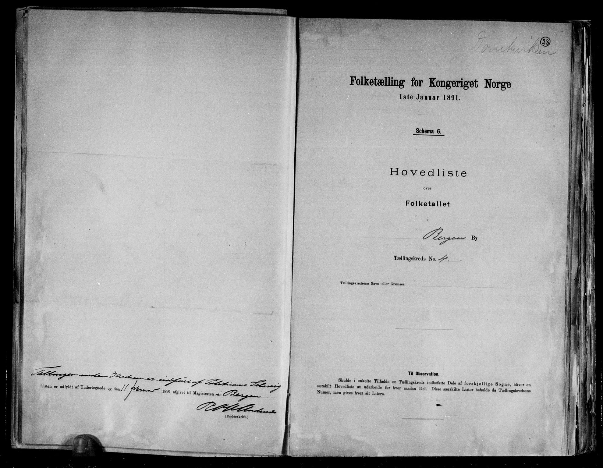 RA, Folketelling 1891 for 1301 Bergen kjøpstad, 1891, s. 28