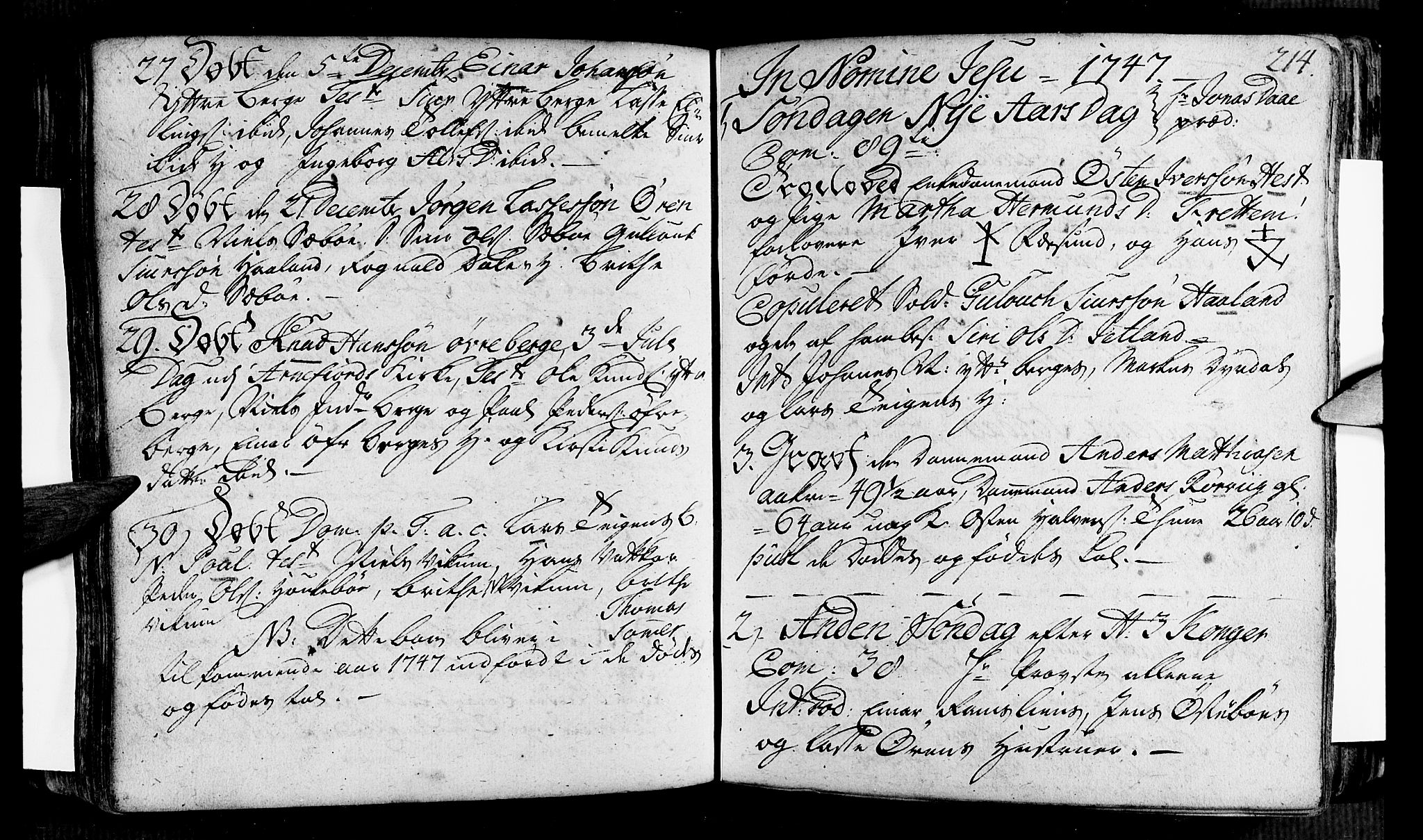 Vik sokneprestembete, SAB/A-81501: Ministerialbok nr. A 2 /3, 1740-1755, s. 214