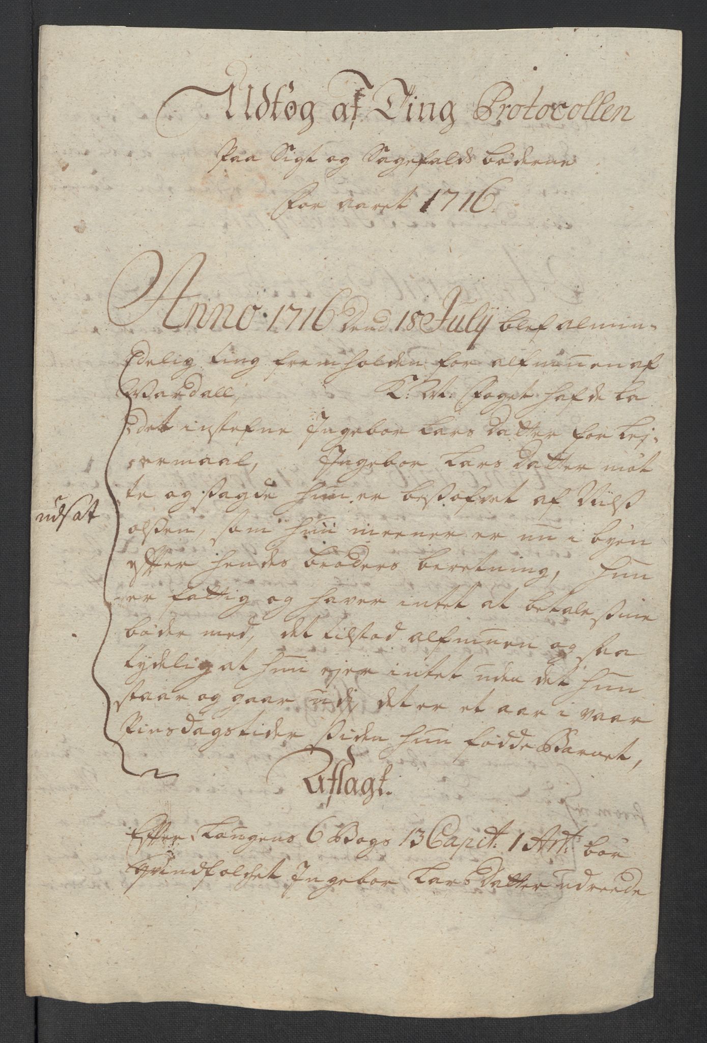 Rentekammeret inntil 1814, Reviderte regnskaper, Fogderegnskap, AV/RA-EA-4092/R18/L1315: Fogderegnskap Hadeland, Toten og Valdres, 1716, s. 308