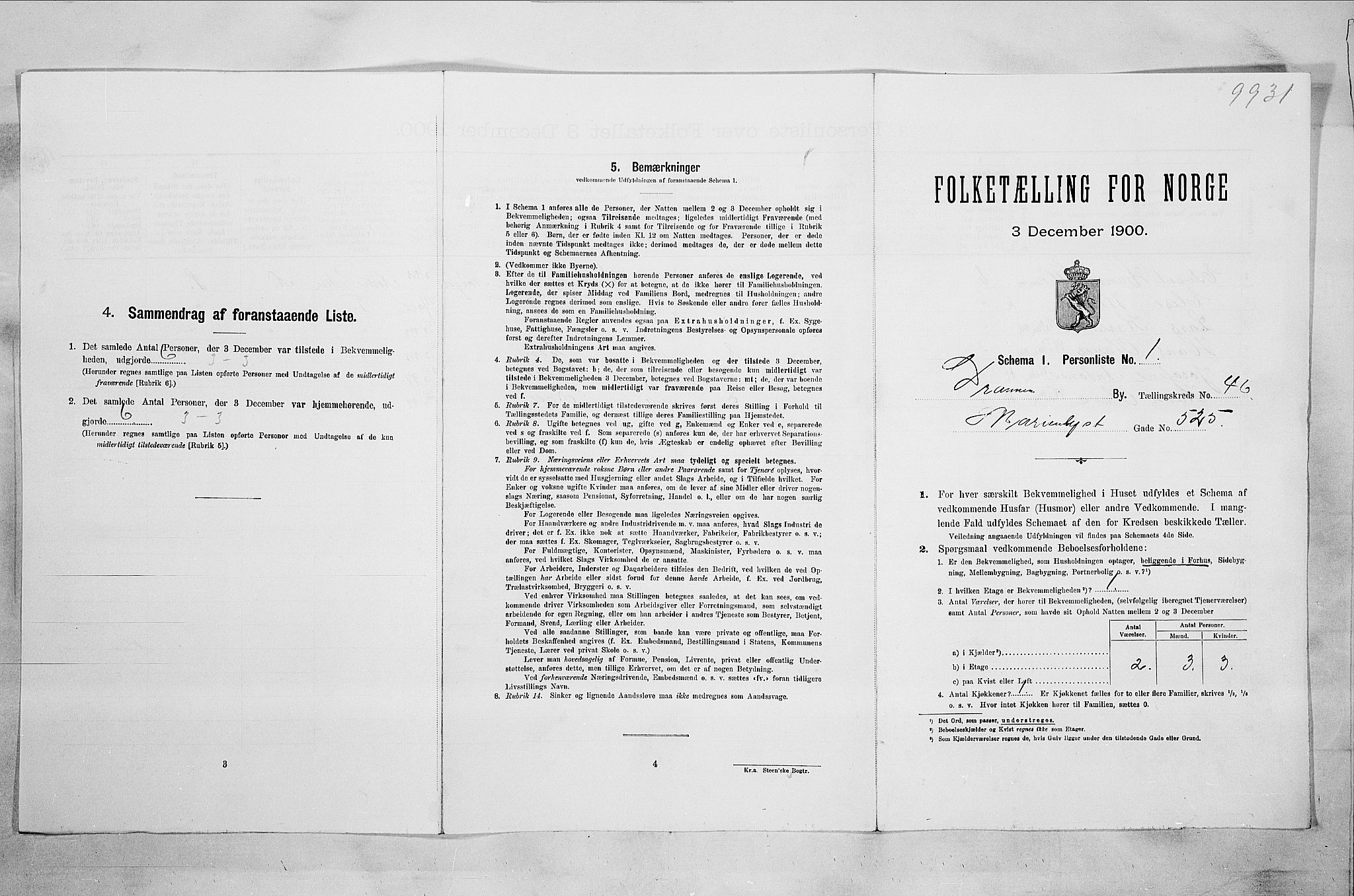 RA, Folketelling 1900 for 0602 Drammen kjøpstad, 1900, s. 7940