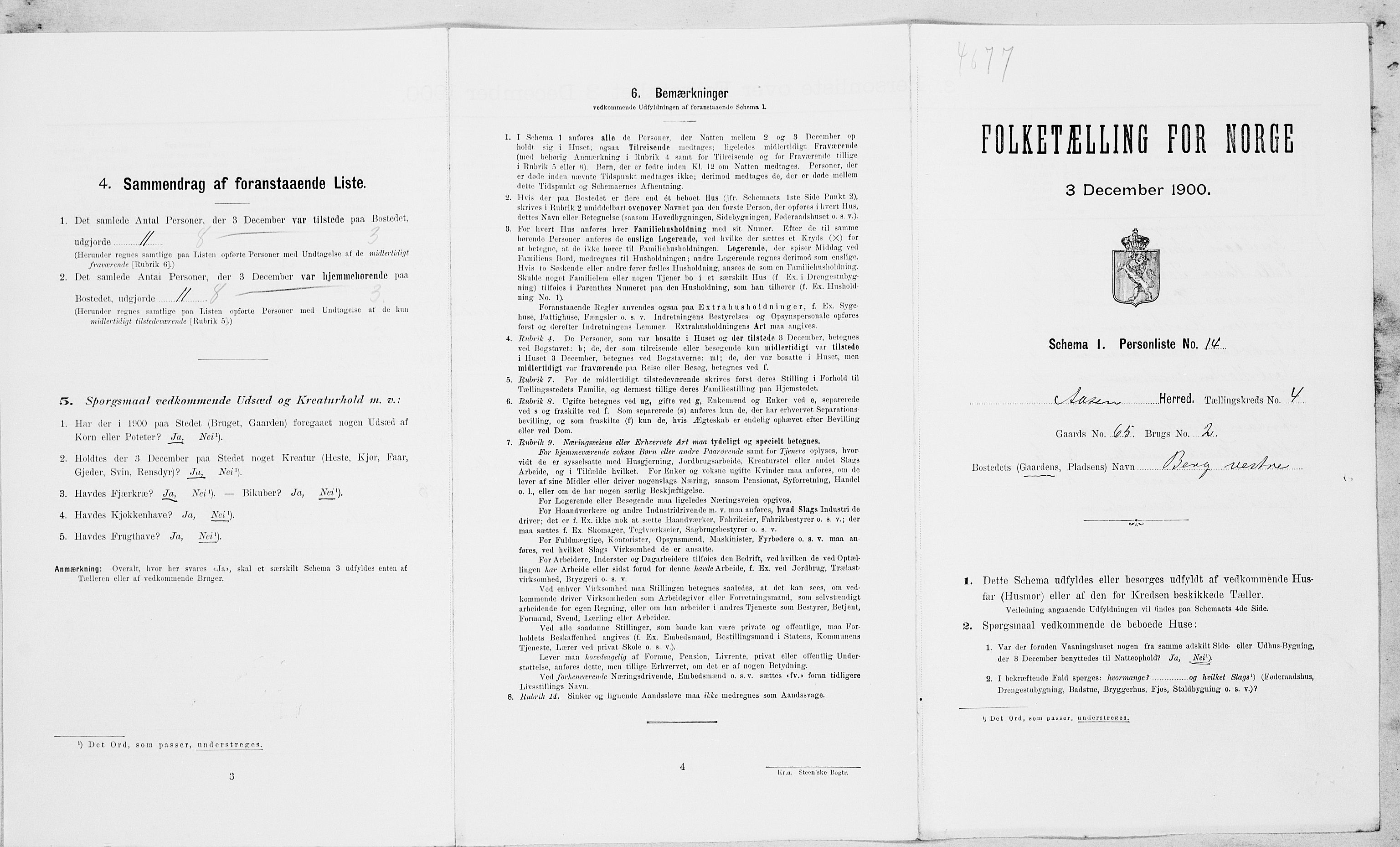 SAT, Folketelling 1900 for 1716 Åsen herred, 1900, s. 444