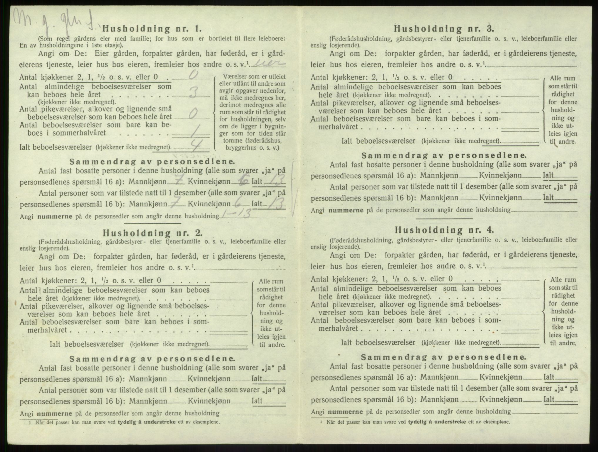SAB, Folketelling 1920 for 1430 Gaular herred, 1920, s. 938