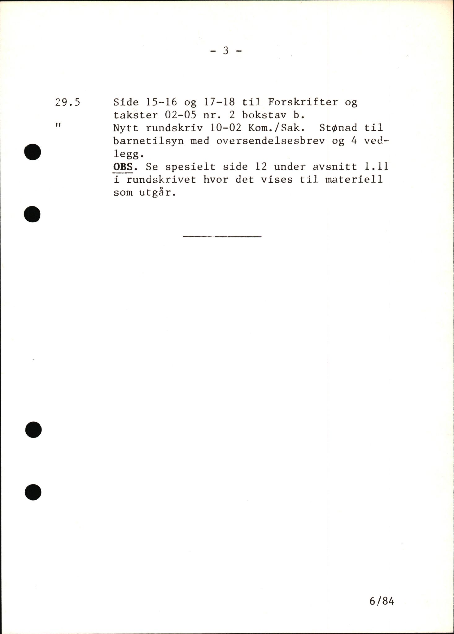 Rikstrygdeverket, Administrasjonsavdelingen, RA/S-4503/1/X/Xd/Xda/L0121: Lister utsendte meldinger, brosjyrer og forskrifter, 1974-2002, s. 29