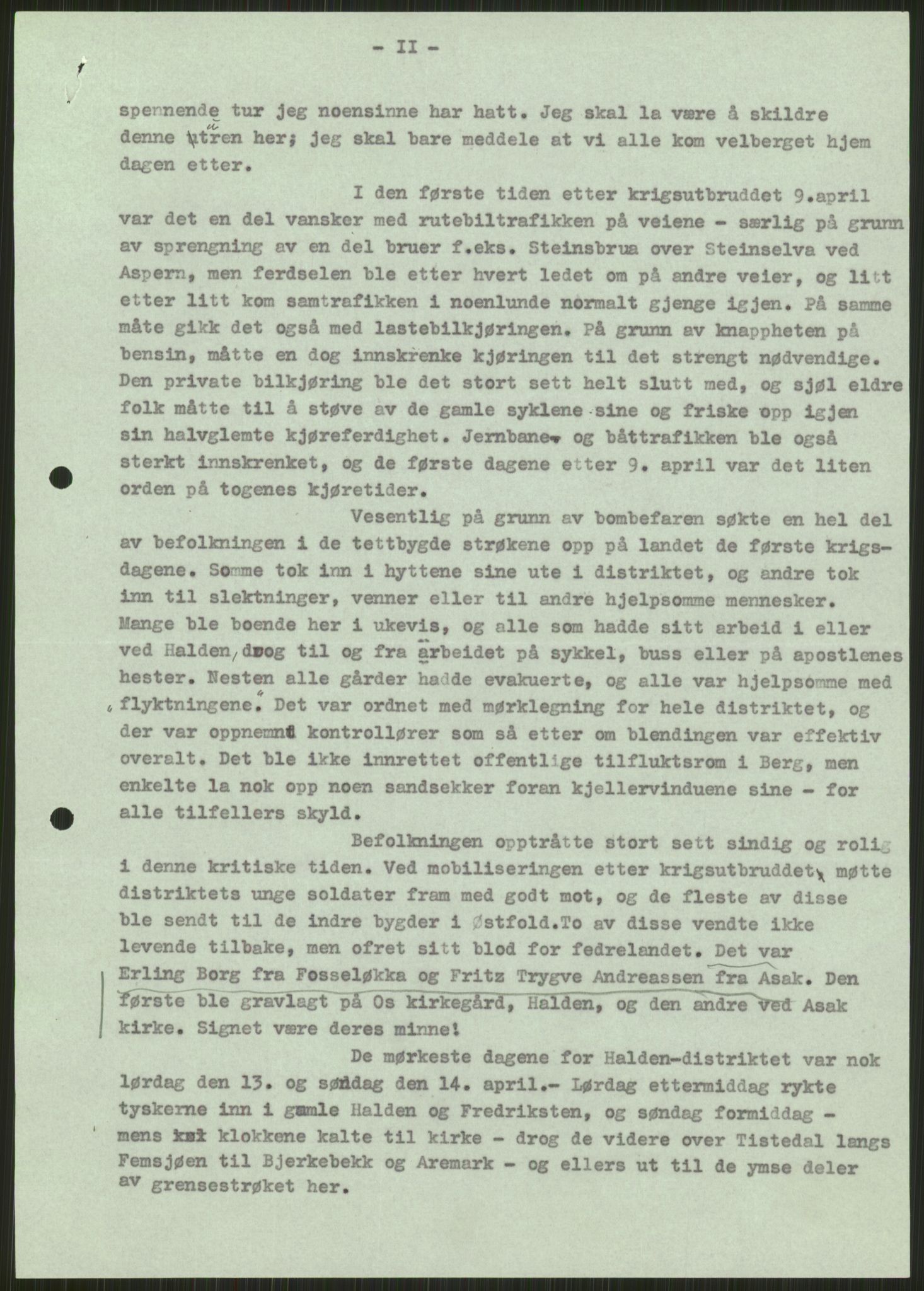 Forsvaret, Forsvarets krigshistoriske avdeling, AV/RA-RAFA-2017/Y/Ya/L0013: II-C-11-31 - Fylkesmenn.  Rapporter om krigsbegivenhetene 1940., 1940, s. 37