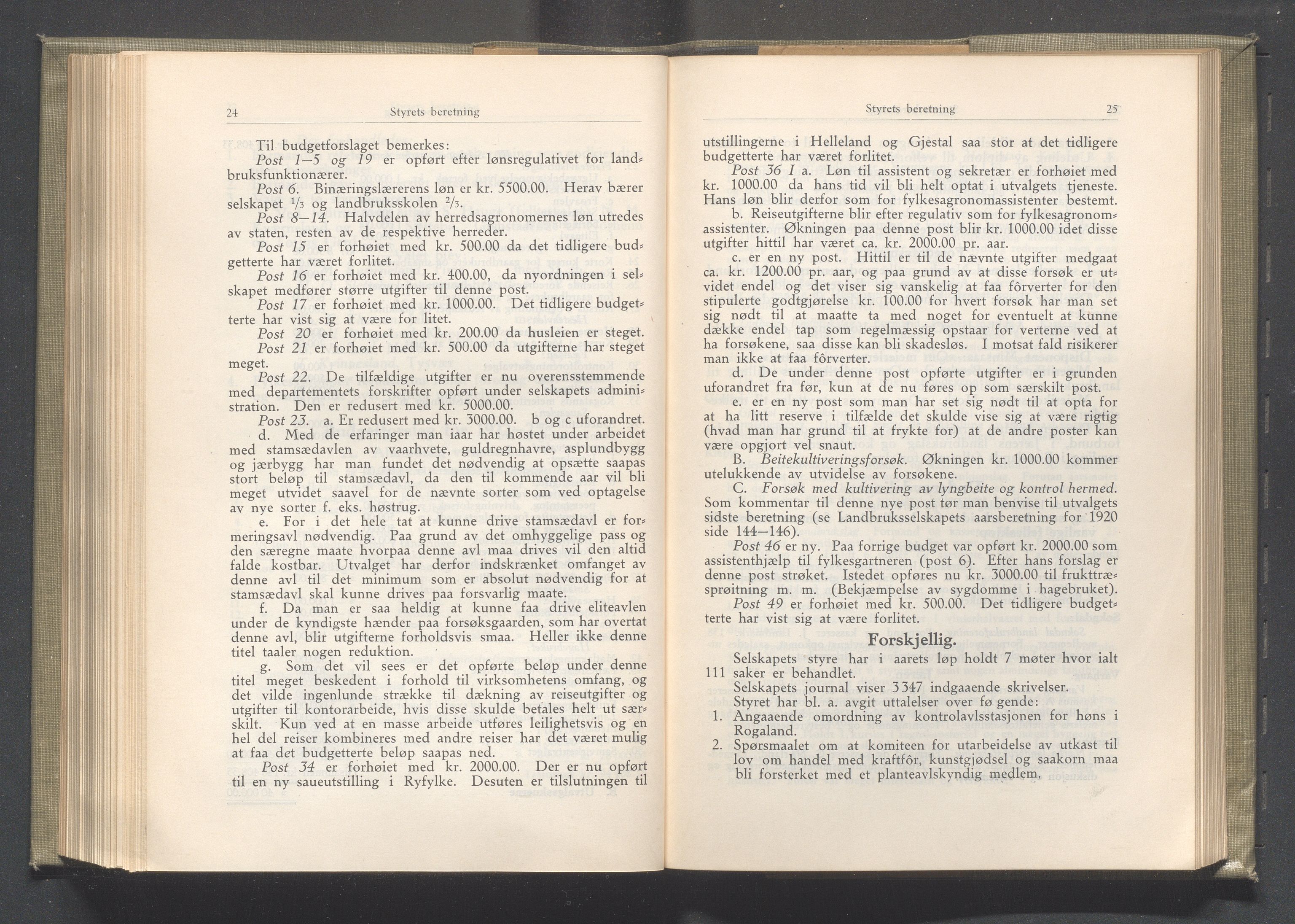 Rogaland fylkeskommune - Fylkesrådmannen , IKAR/A-900/A/Aa/Aaa/L0041: Møtebok , 1922, s. 24-25