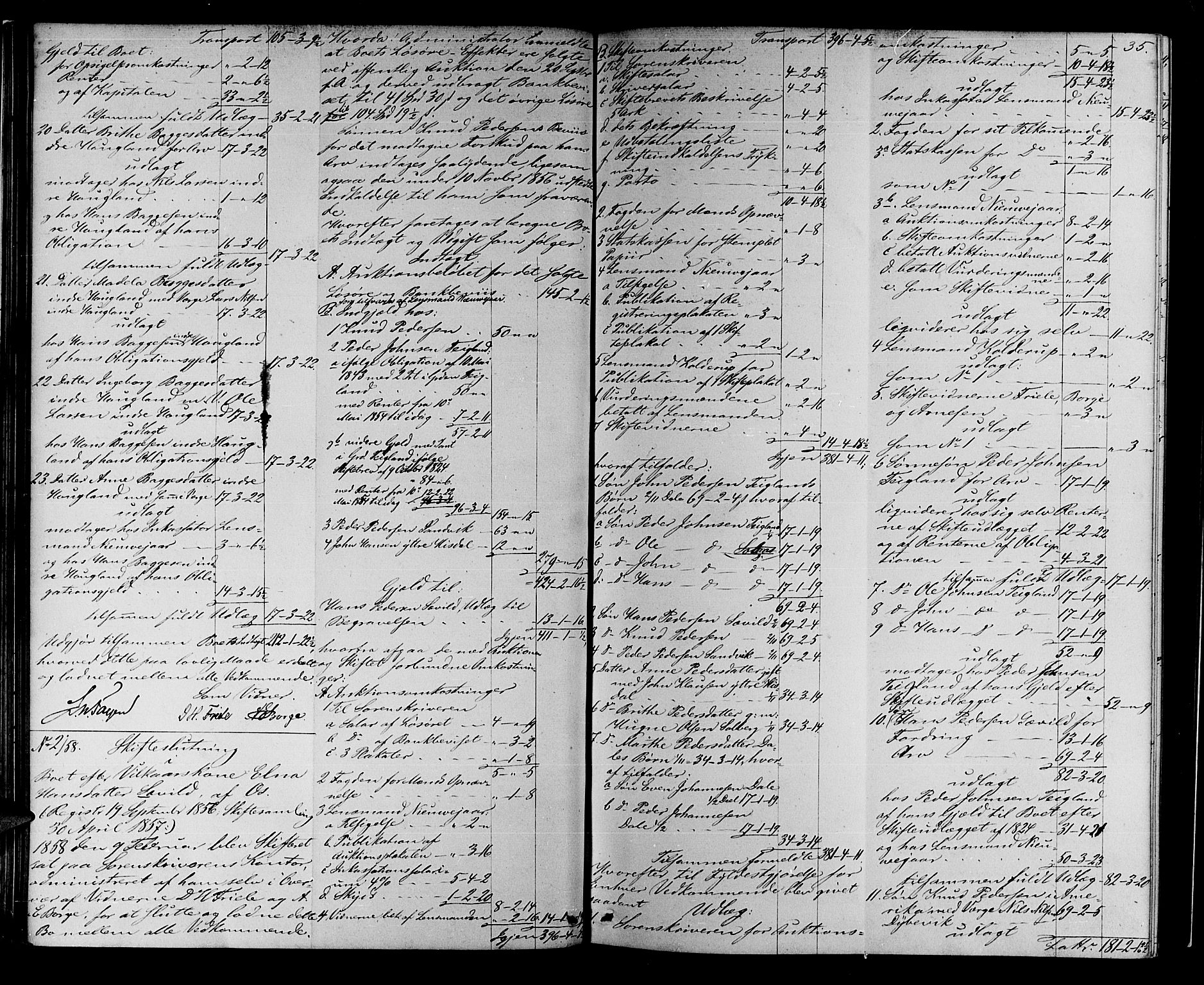 Midhordland sorenskriveri, AV/SAB-A-3001/1/H/Hd/L0003: Skifteutlodningsprotokoll, 1857-1863, s. 34b-35a