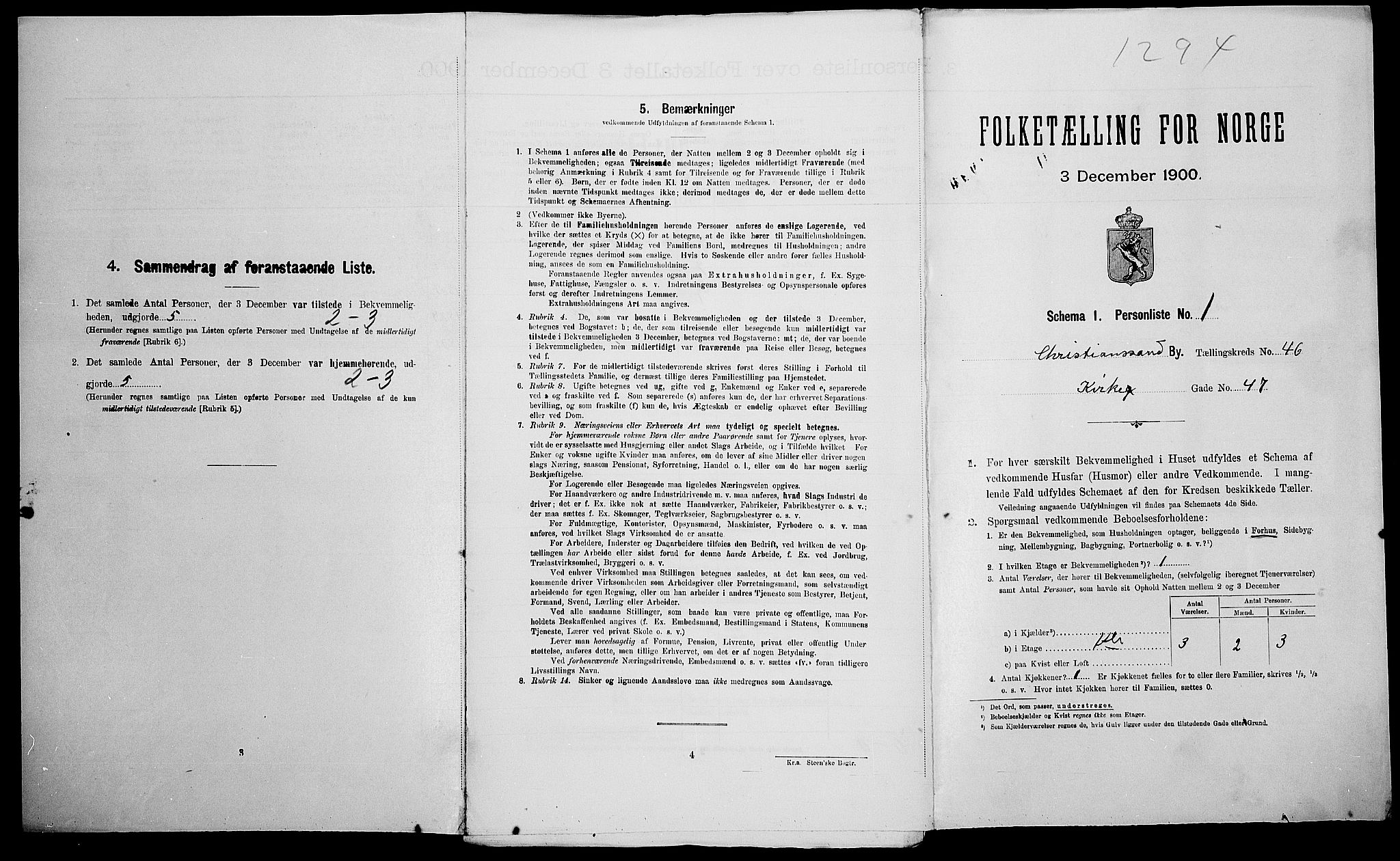 SAK, Folketelling 1900 for 1001 Kristiansand kjøpstad, 1900, s. 7631