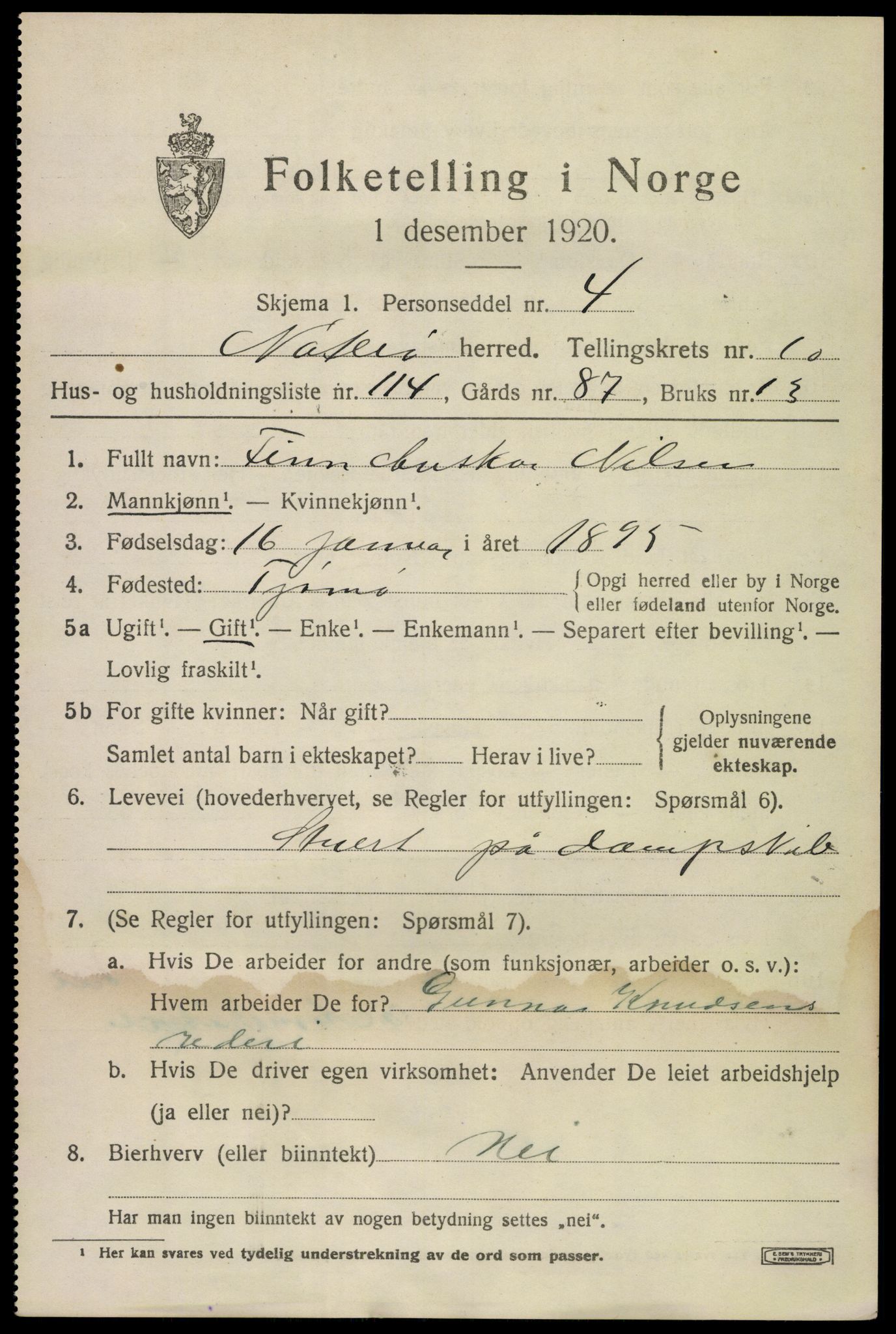SAKO, Folketelling 1920 for 0722 Nøtterøy herred, 1920, s. 13521