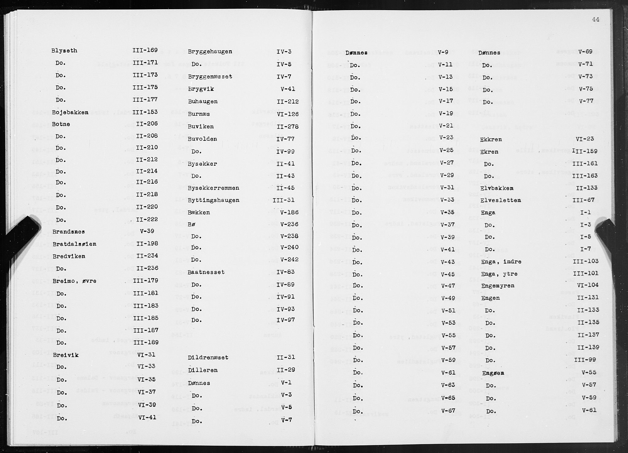 SAT, Folketelling 1875 for 1828P Nesna prestegjeld, 1875, s. 44