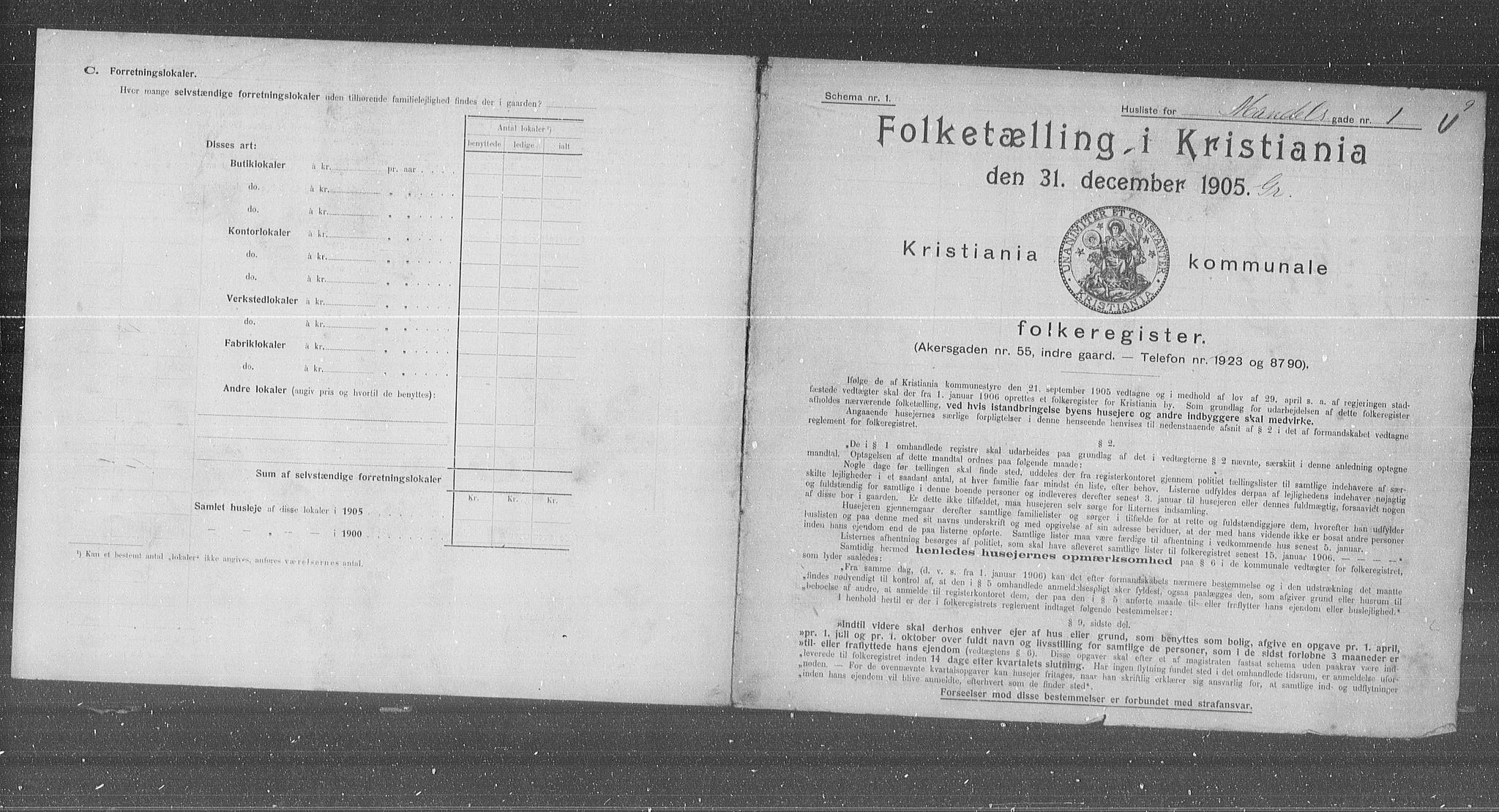 OBA, Kommunal folketelling 31.12.1905 for Kristiania kjøpstad, 1905, s. 31529