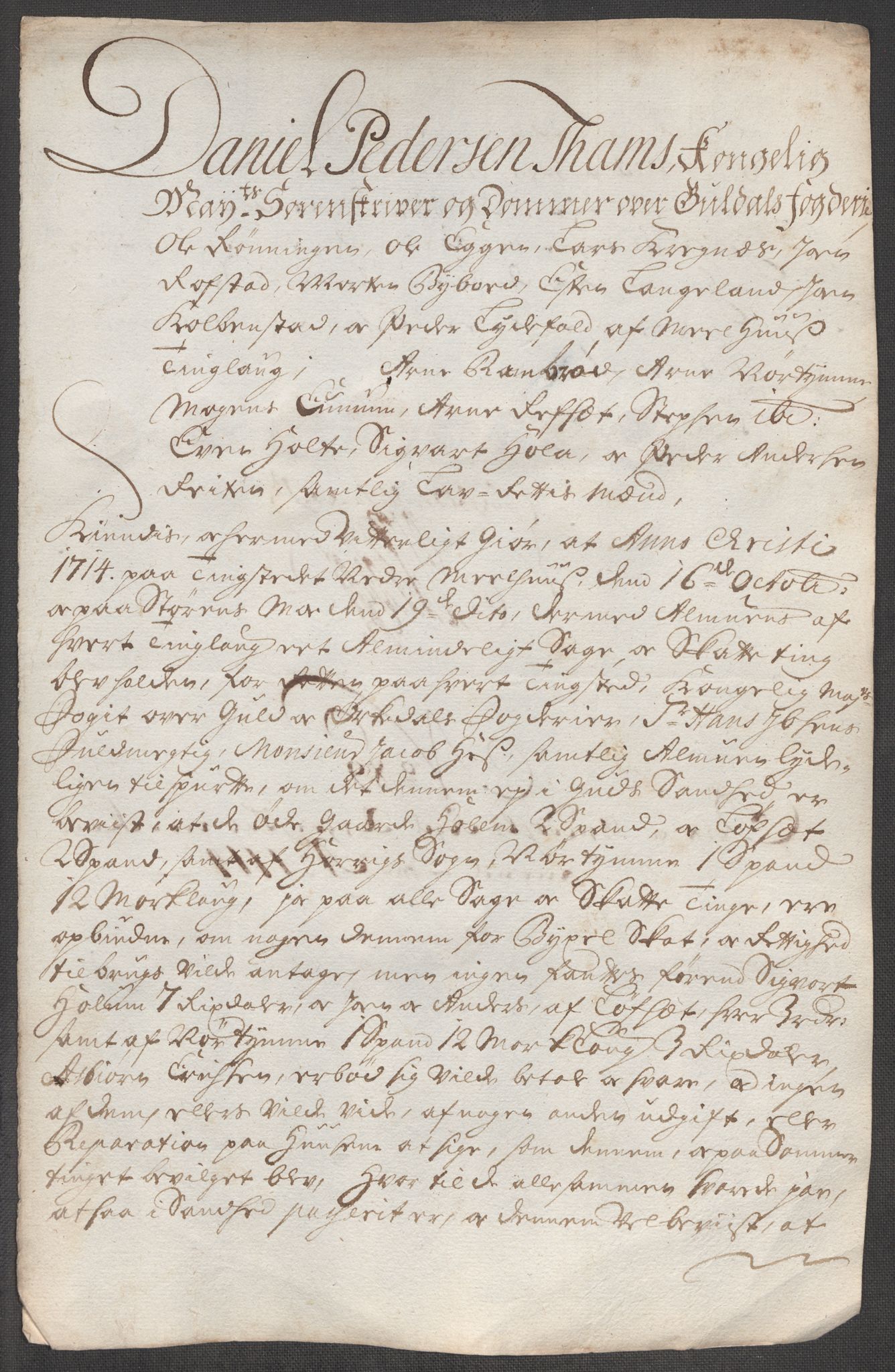 Rentekammeret inntil 1814, Reviderte regnskaper, Fogderegnskap, RA/EA-4092/R60/L3965: Fogderegnskap Orkdal og Gauldal, 1714, s. 521