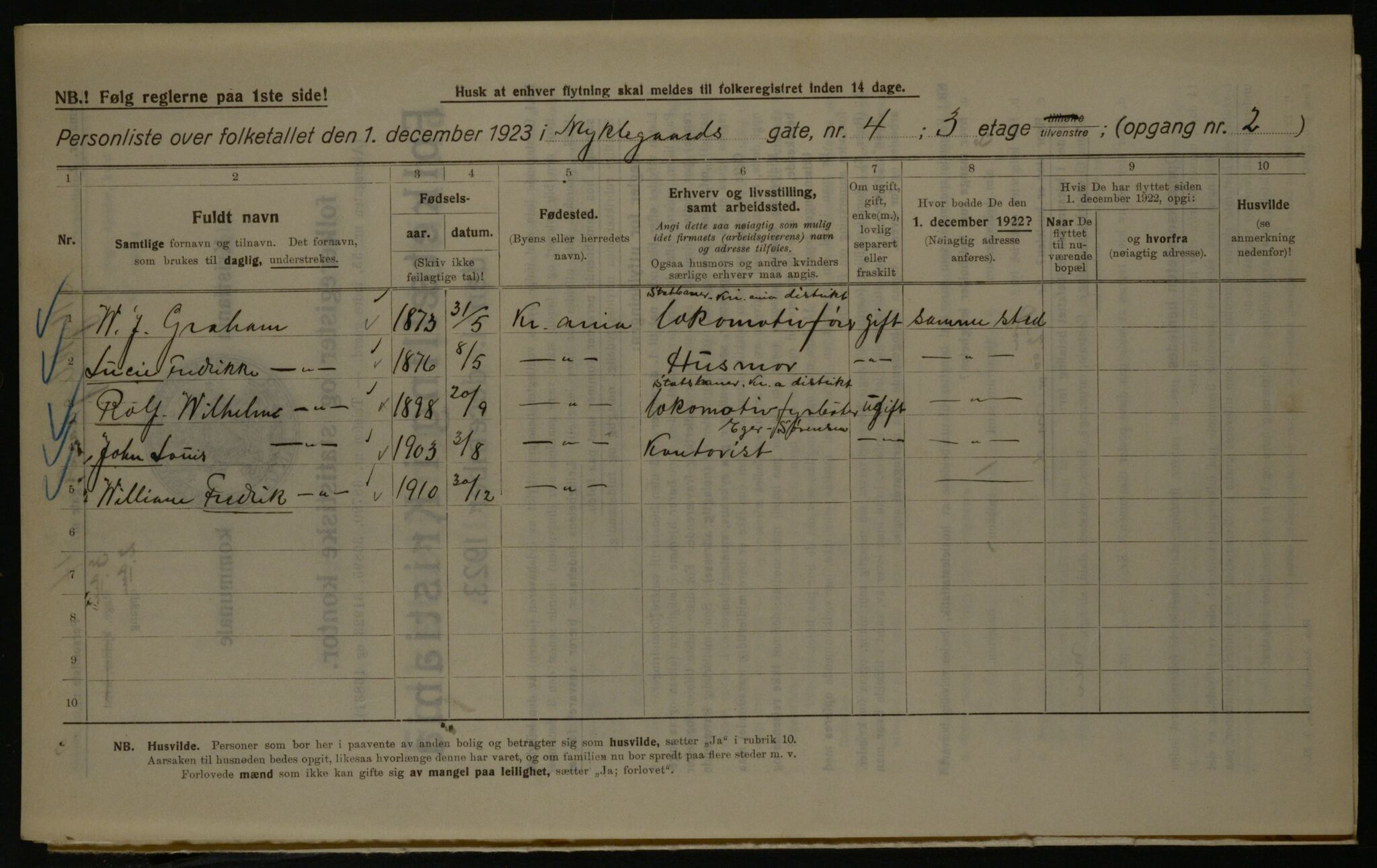 OBA, Kommunal folketelling 1.12.1923 for Kristiania, 1923, s. 75271