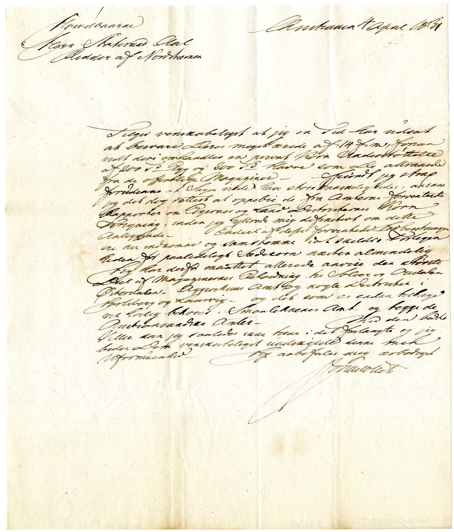 Diderik Maria Aalls brevsamling, NF/Ark-1023/F/L0002: D.M. Aalls brevsamling. B - C, 1799-1889, s. 382