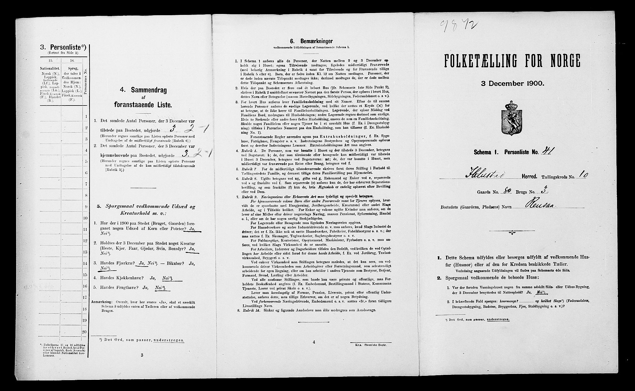 SATØ, Folketelling 1900 for 1917 Ibestad herred, 1900, s. 1332