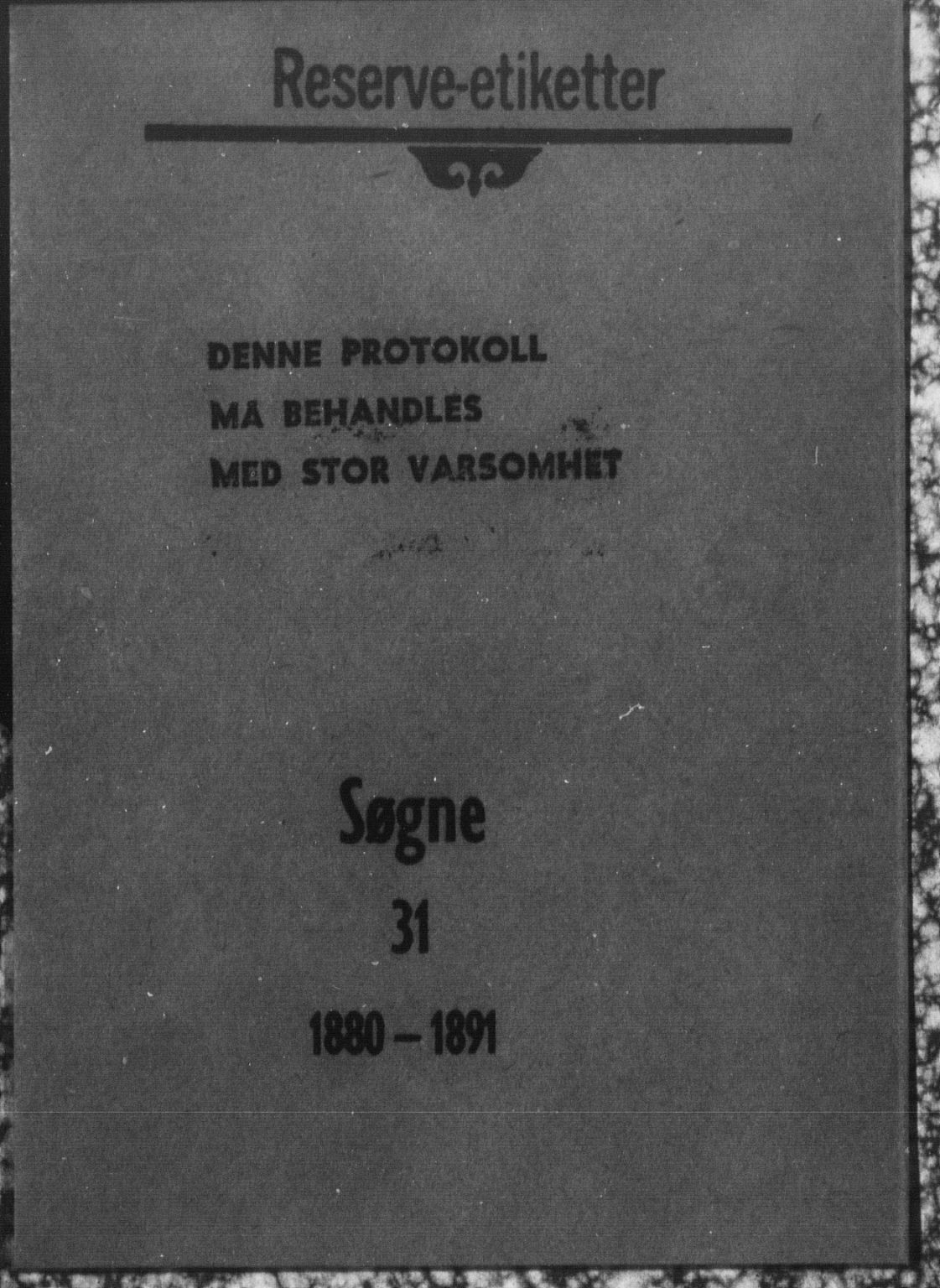 Søgne sokneprestkontor, SAK/1111-0037/F/Fa/Fab/L0012: Ministerialbok nr. A 12, 1880-1891