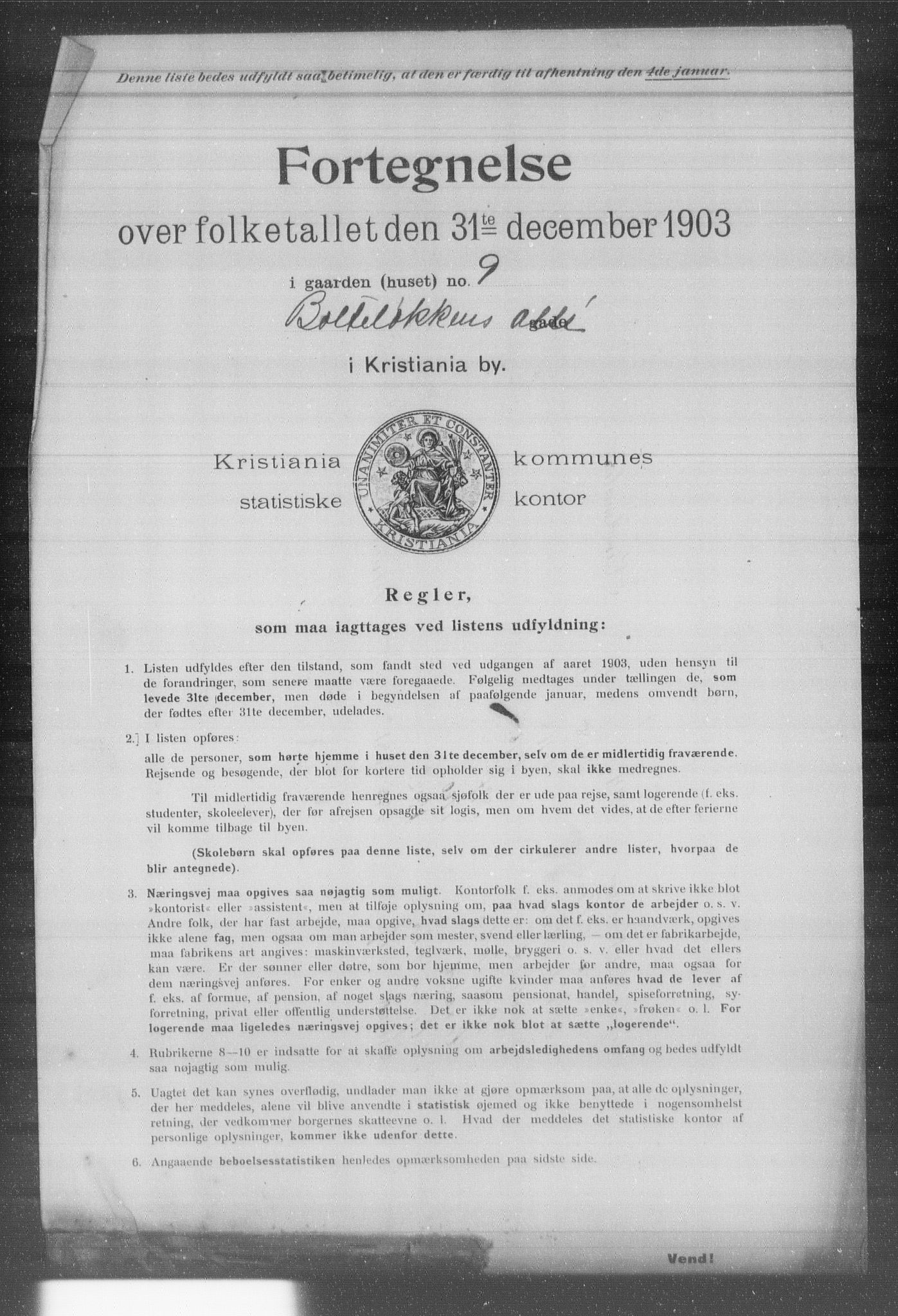 OBA, Kommunal folketelling 31.12.1903 for Kristiania kjøpstad, 1903, s. 1633