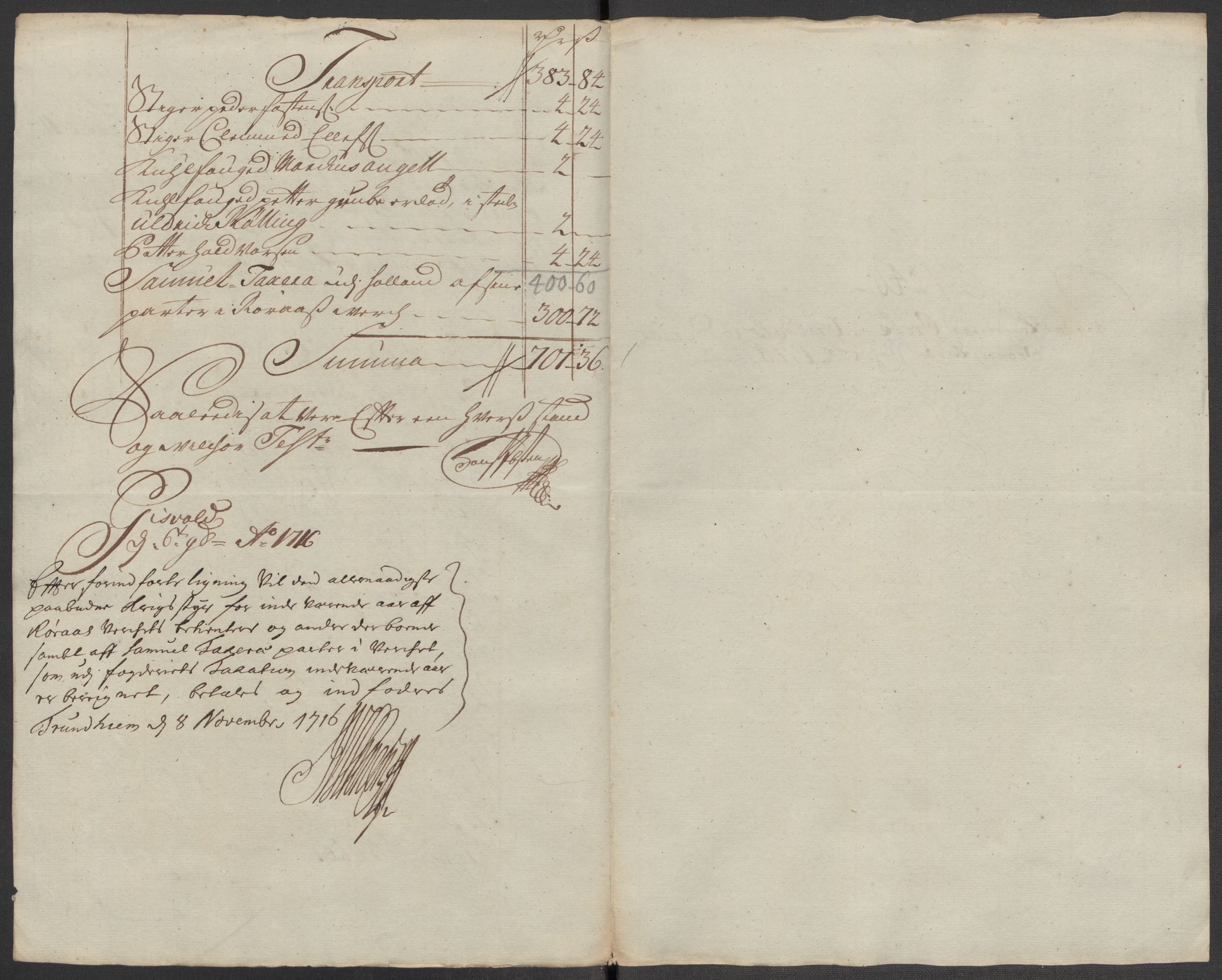 Rentekammeret inntil 1814, Reviderte regnskaper, Fogderegnskap, AV/RA-EA-4092/R60/L3968: Fogderegnskap Orkdal og Gauldal, 1716, s. 48
