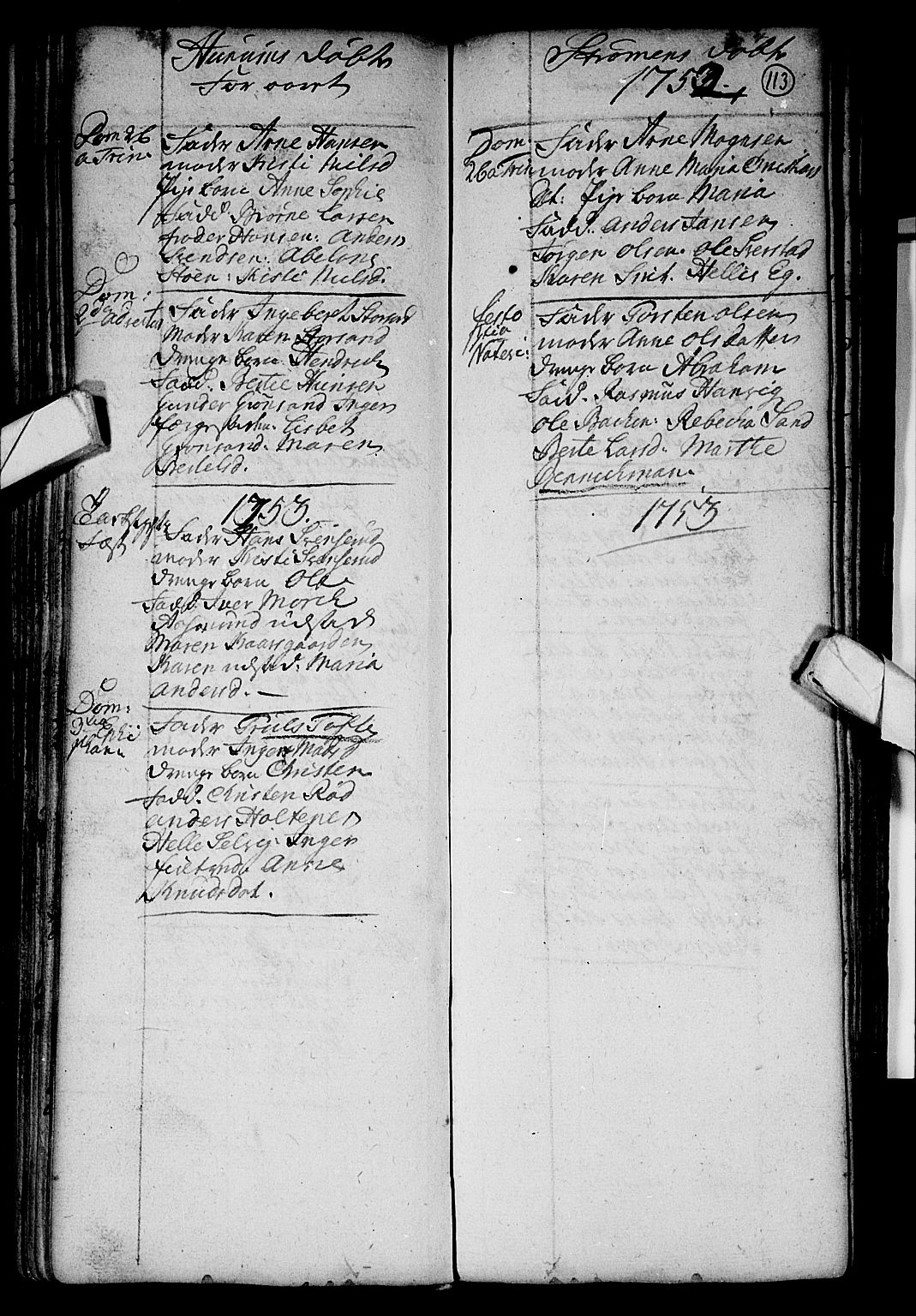 Hurum kirkebøker, SAKO/A-229/F/Fa/L0002: Ministerialbok nr. 2, 1733-1757, s. 113