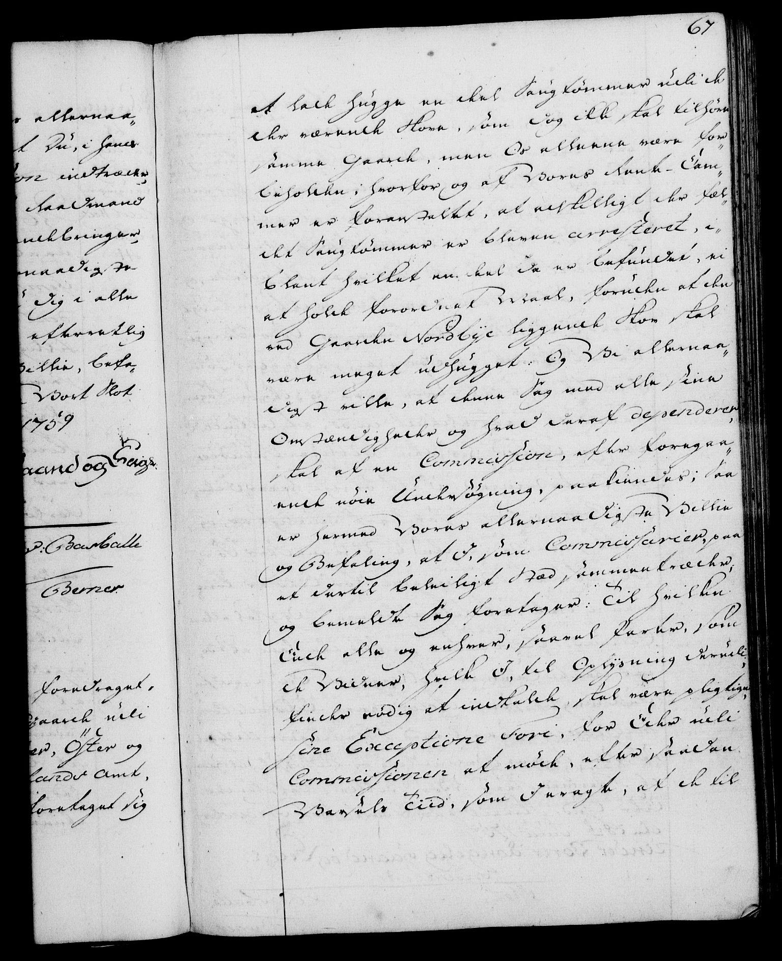 Rentekammeret, Kammerkanselliet, RA/EA-3111/G/Gg/Gga/L0007: Norsk ekspedisjonsprotokoll med register (merket RK 53.7), 1759-1768, s. 67