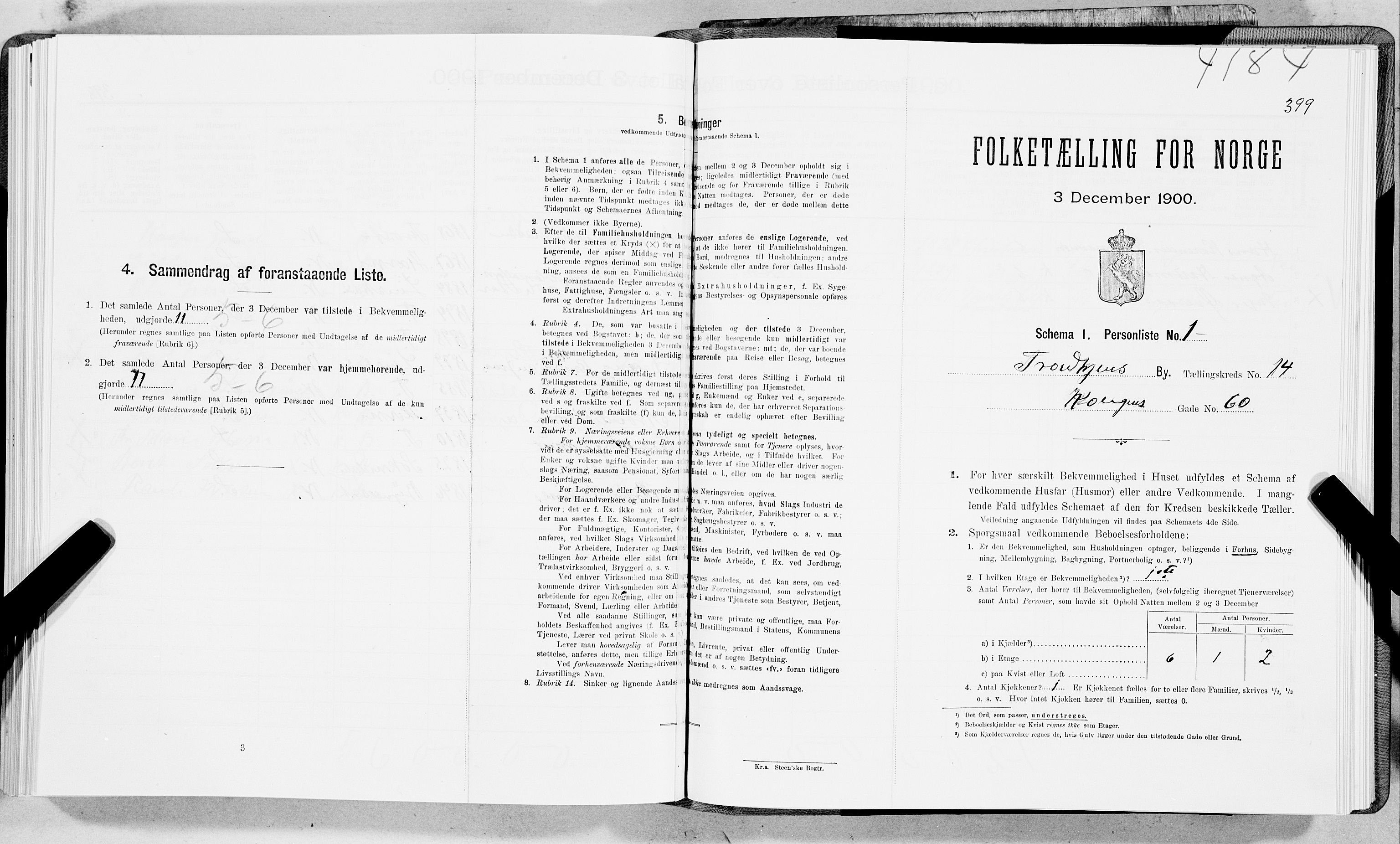 SAT, Folketelling 1900 for 1601 Trondheim kjøpstad, 1900, s. 2437