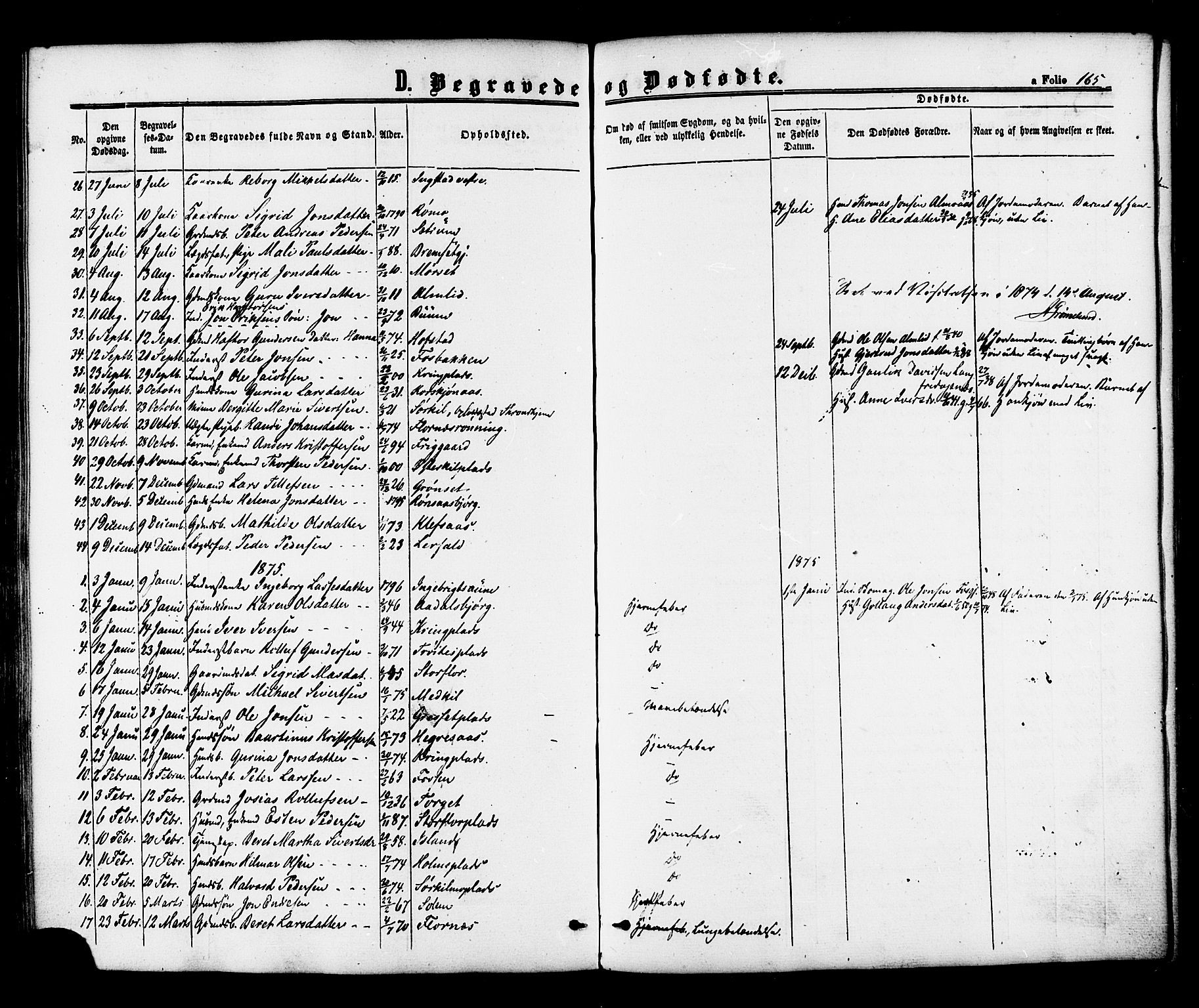 Ministerialprotokoller, klokkerbøker og fødselsregistre - Nord-Trøndelag, SAT/A-1458/703/L0029: Ministerialbok nr. 703A02, 1863-1879, s. 165