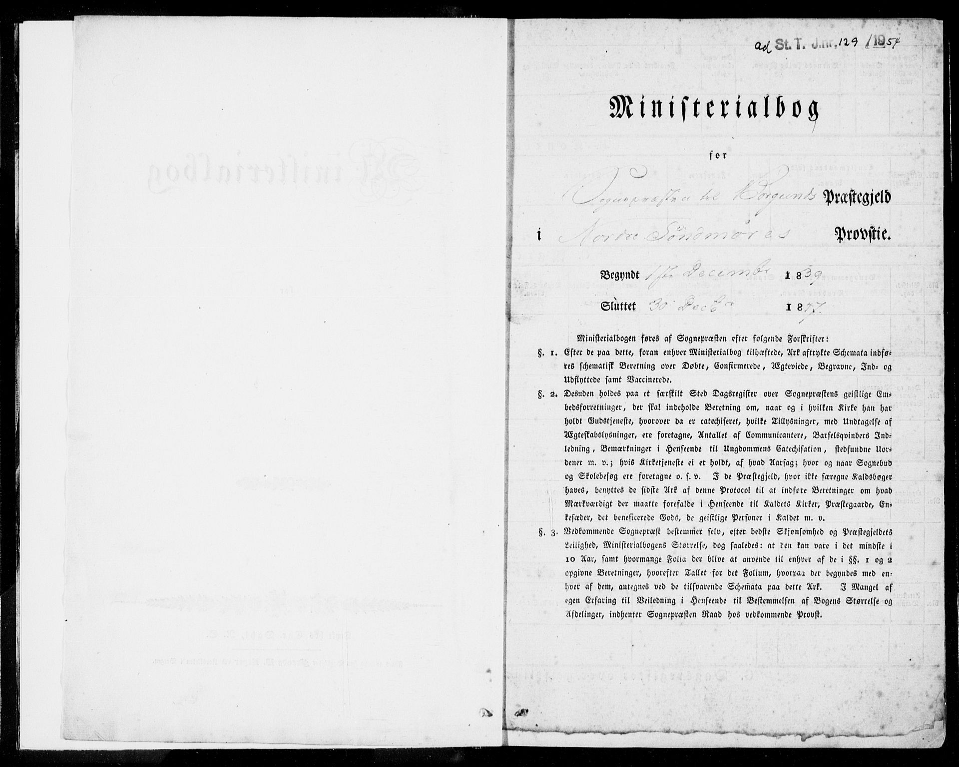 Ministerialprotokoller, klokkerbøker og fødselsregistre - Møre og Romsdal, AV/SAT-A-1454/528/L0396: Ministerialbok nr. 528A07, 1839-1847