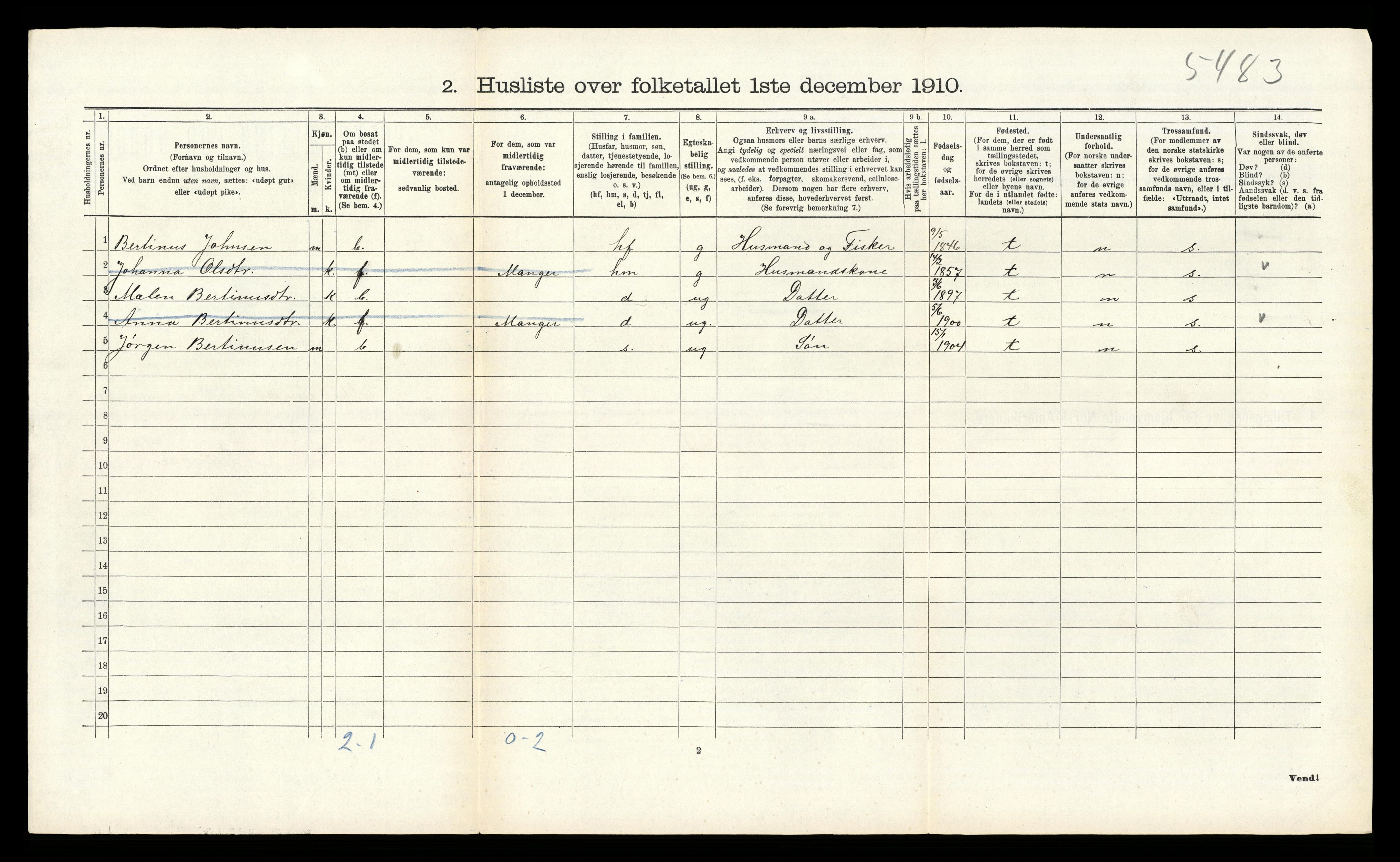 RA, Folketelling 1910 for 1257 Alversund herred, 1910, s. 779