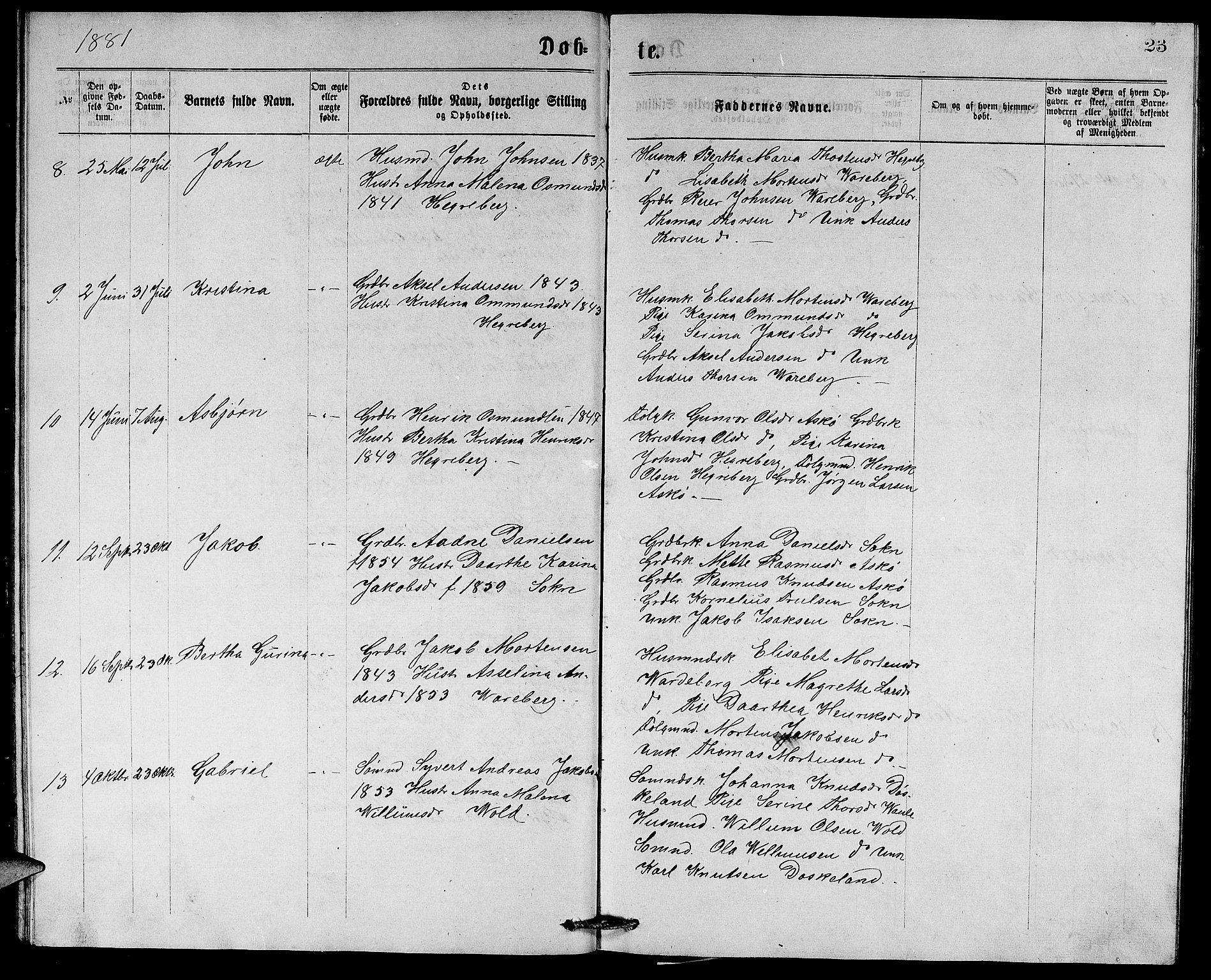 Rennesøy sokneprestkontor, AV/SAST-A -101827/H/Ha/Hab/L0005: Klokkerbok nr. B 5, 1871-1890, s. 23