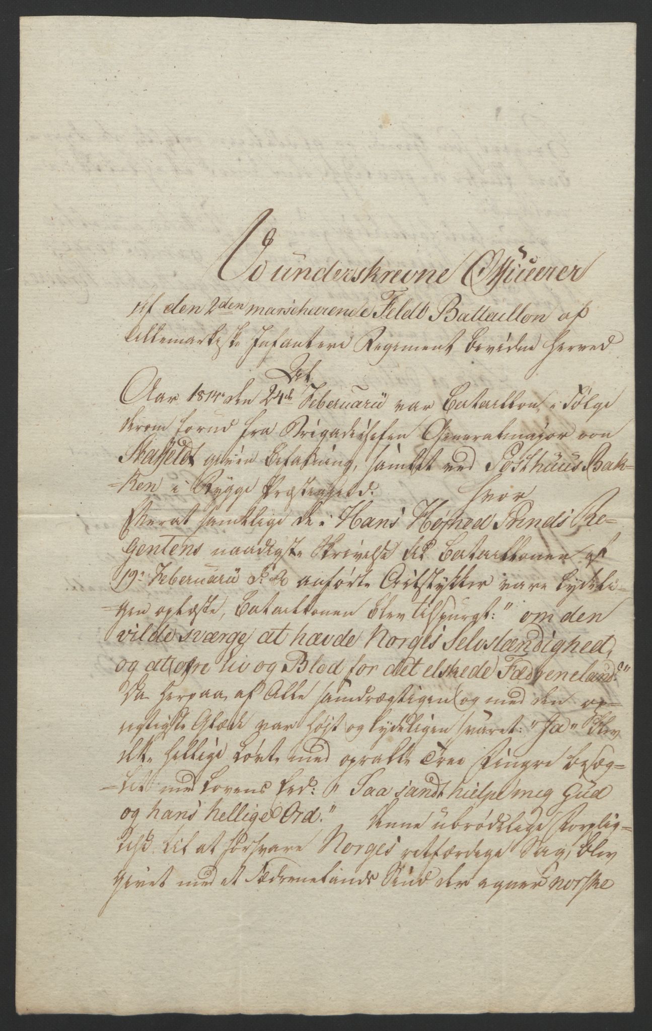 Statsrådssekretariatet, AV/RA-S-1001/D/Db/L0007: Fullmakter for Eidsvollsrepresentantene i 1814. , 1814, s. 99