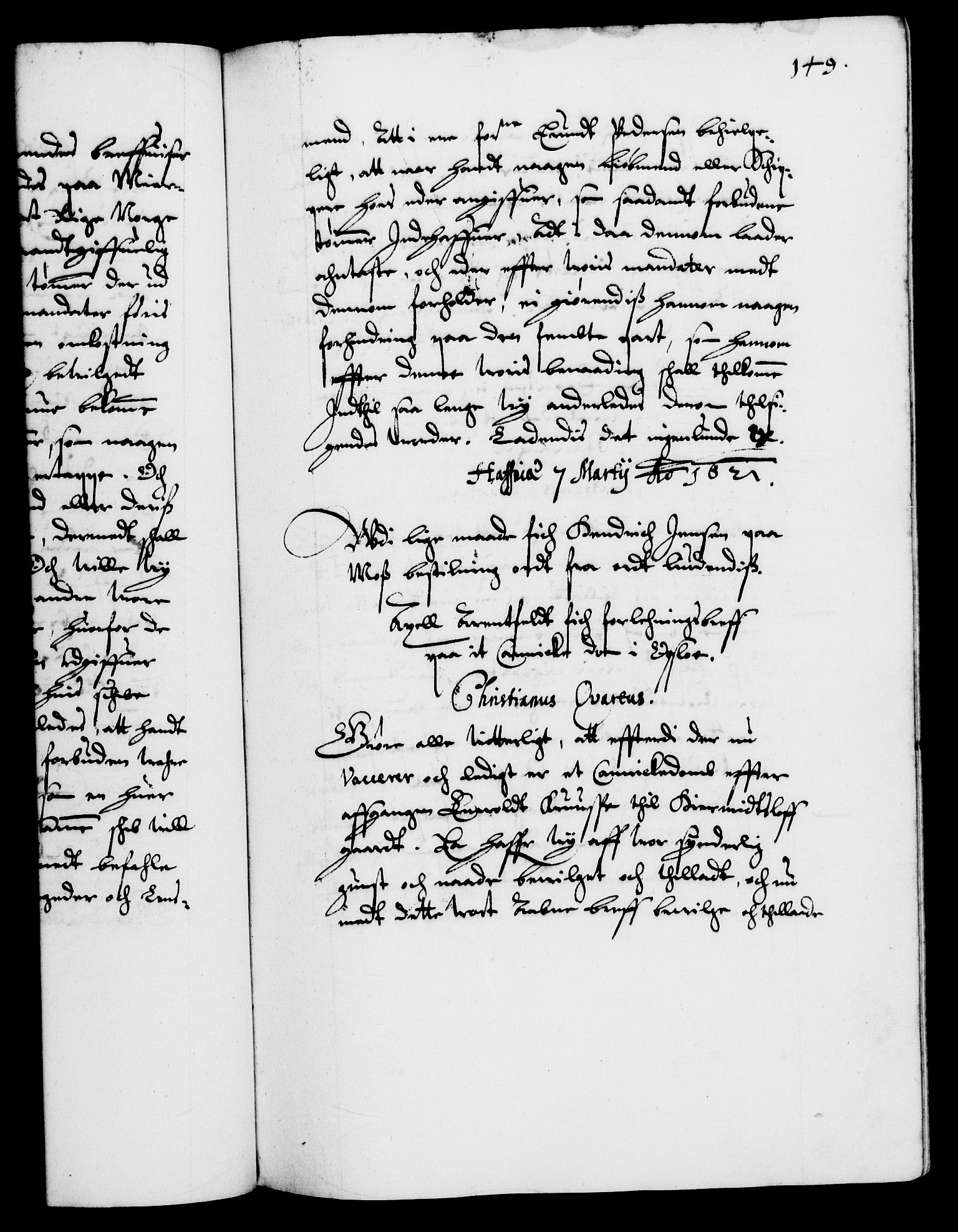 Danske Kanselli 1572-1799, RA/EA-3023/F/Fc/Fca/Fcaa/L0004: Norske registre (mikrofilm), 1617-1630, s. 149a