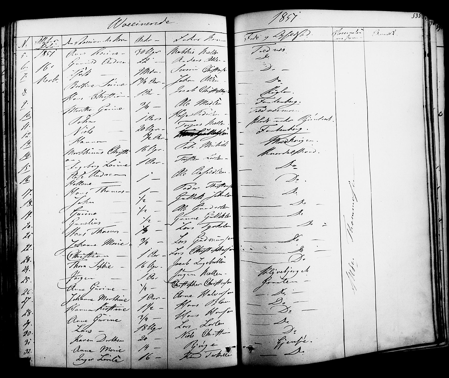 Solum kirkebøker, AV/SAKO-A-306/F/Fa/L0006: Ministerialbok nr. I 6, 1844-1855, s. 535