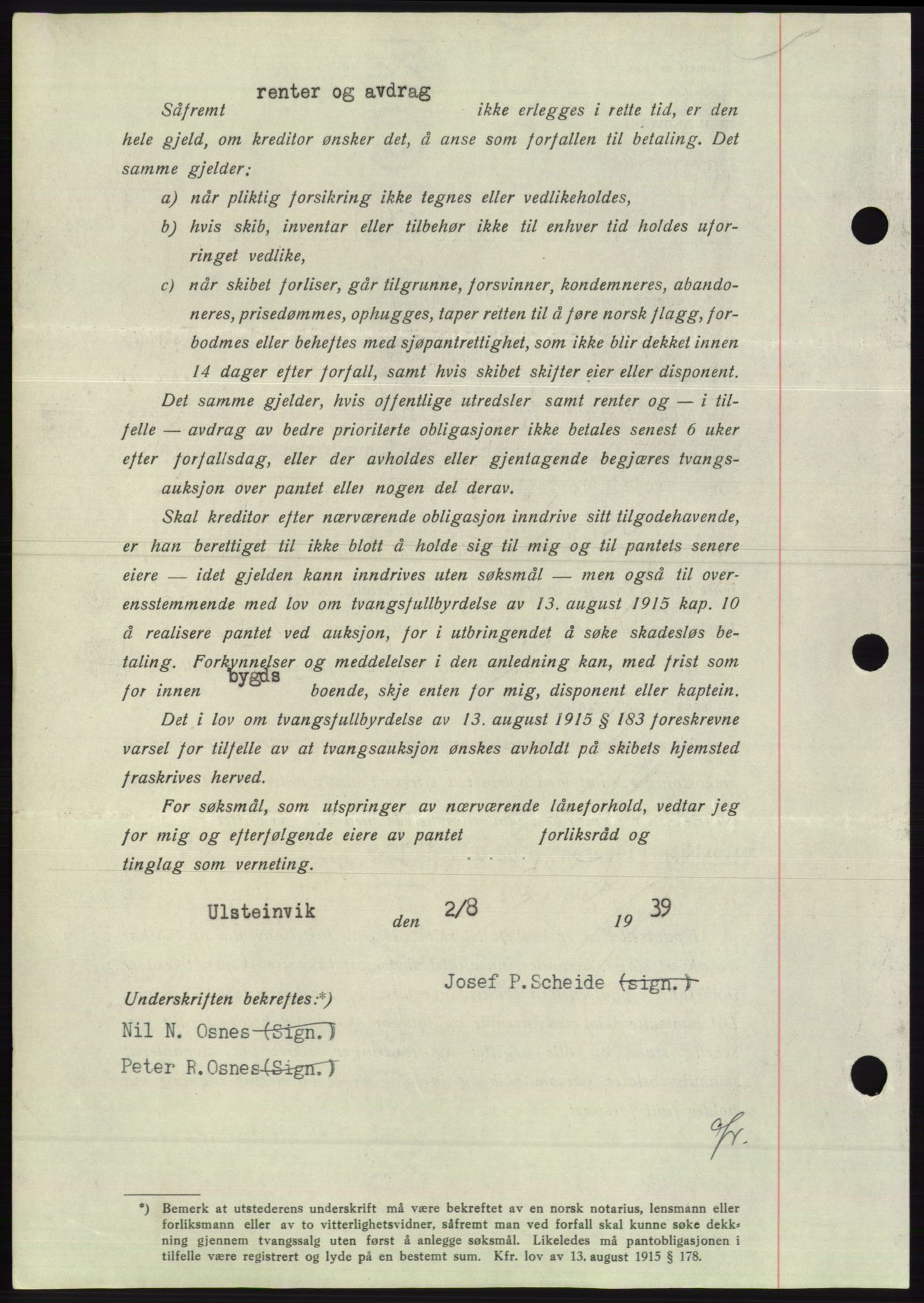 Søre Sunnmøre sorenskriveri, AV/SAT-A-4122/1/2/2C/L0068: Pantebok nr. 62, 1939-1939, Dagboknr: 1177/1939