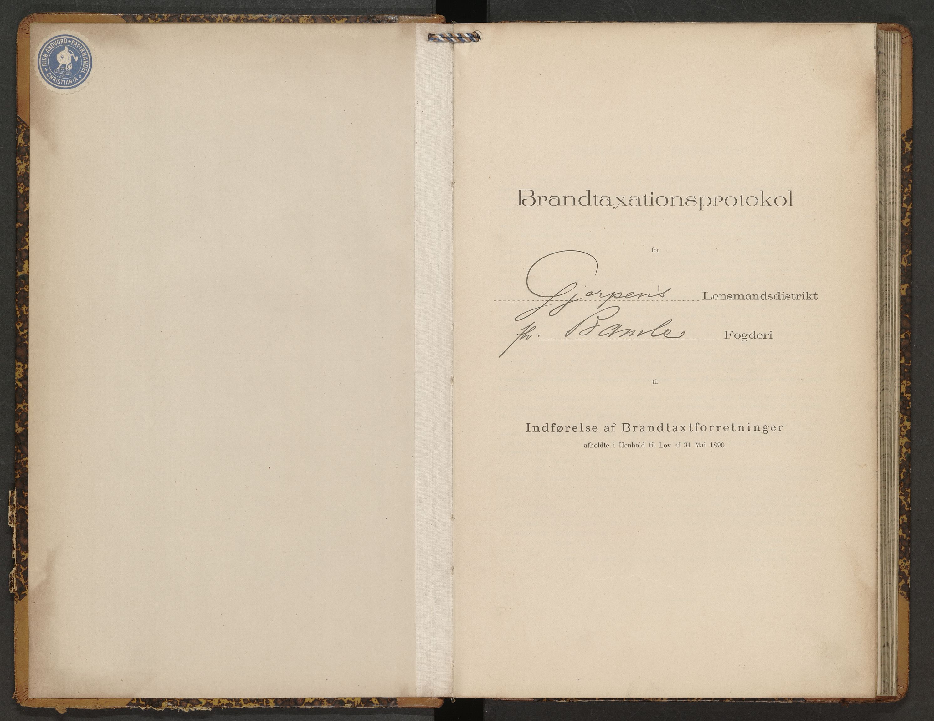 Gjerpen og Siljan lensmannskontor, AV/SAKO-A-555/Y/Ye/Yeb/L0008: Skjematakstprotokoll, 1907-1910