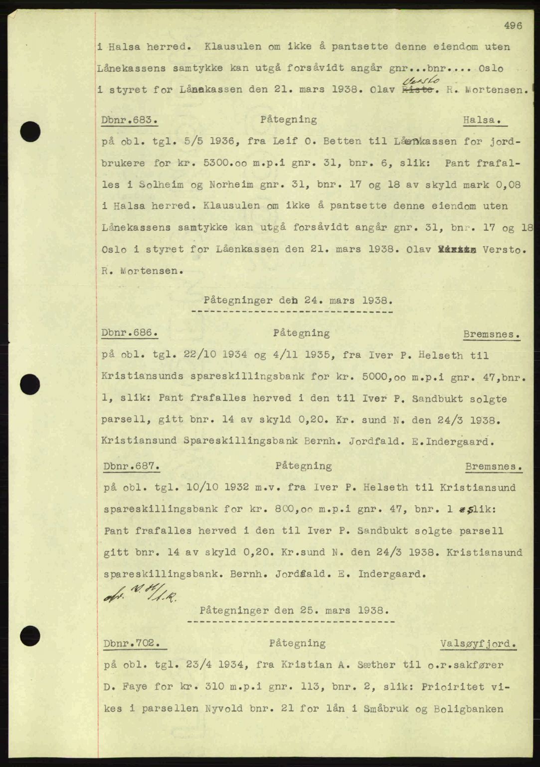 Nordmøre sorenskriveri, SAT/A-4132/1/2/2Ca: Pantebok nr. C80, 1936-1939, Dagboknr: 683/1938