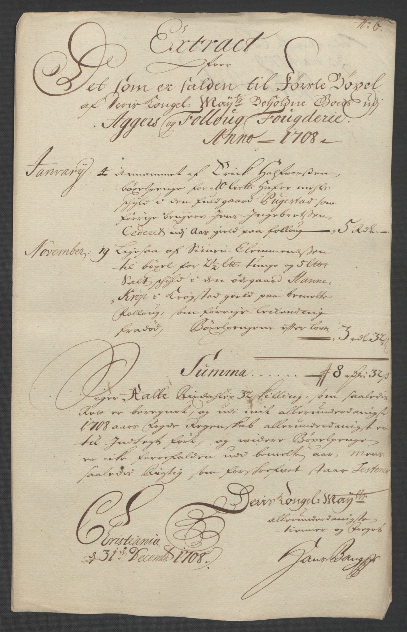 Rentekammeret inntil 1814, Reviderte regnskaper, Fogderegnskap, RA/EA-4092/R10/L0447: Fogderegnskap Aker og Follo, 1707-1709, s. 298