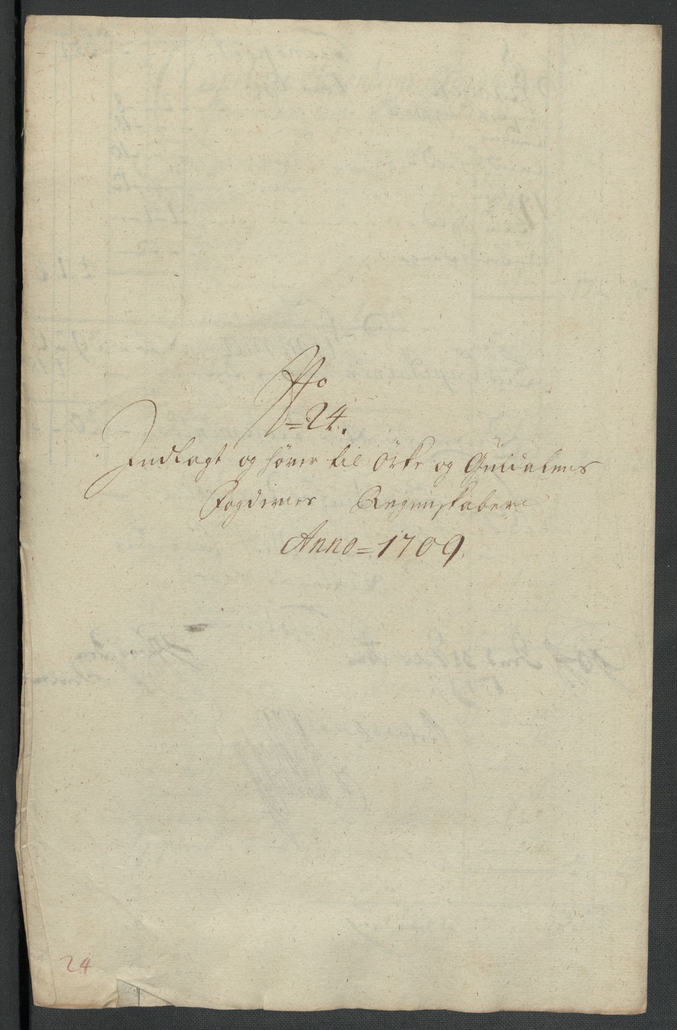 Rentekammeret inntil 1814, Reviderte regnskaper, Fogderegnskap, AV/RA-EA-4092/R60/L3959: Fogderegnskap Orkdal og Gauldal, 1709, s. 329