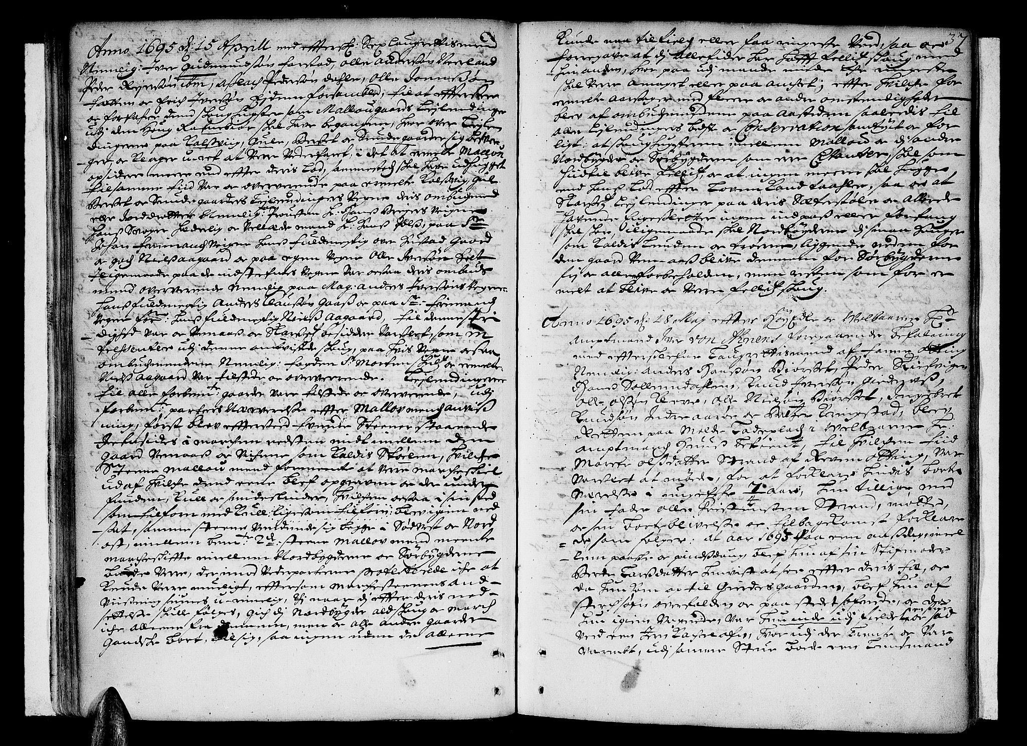 Romsdal sorenskriveri, SAT/A-4149/1/1/1A/L0003: Tingbok, 1694-1699, s. 36b-37a