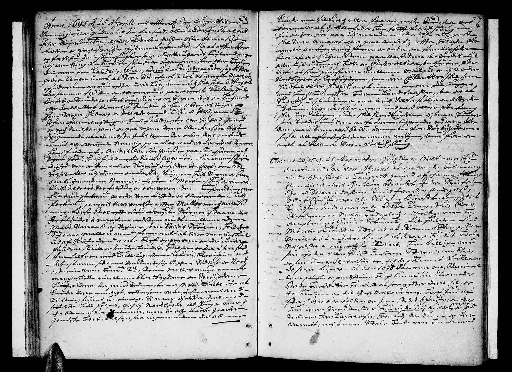 Romsdal sorenskriveri, AV/SAT-A-4149/1/1/1A/L0003: Tingbok, 1694-1699, s. 36b-37a