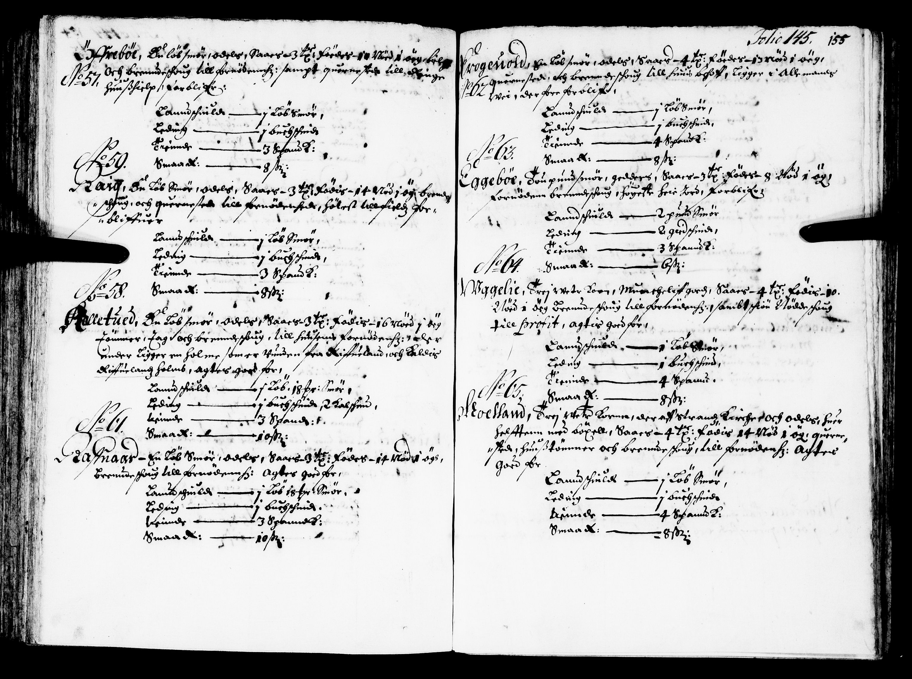 Rentekammeret inntil 1814, Realistisk ordnet avdeling, AV/RA-EA-4070/N/Nb/Nba/L0033: Ryfylke fogderi, 1668, s. 144b-145a