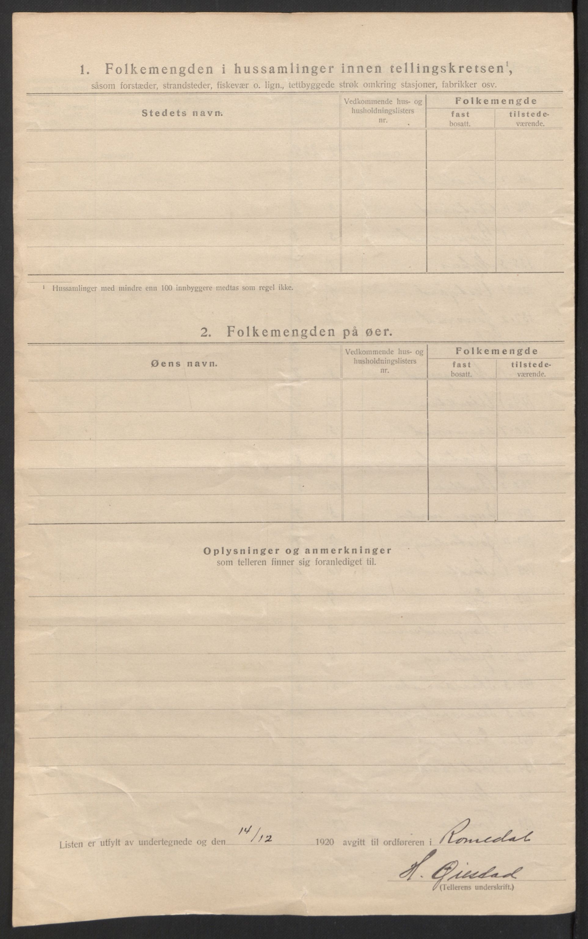 SAH, Folketelling 1920 for 0416 Romedal herred, 1920, s. 36